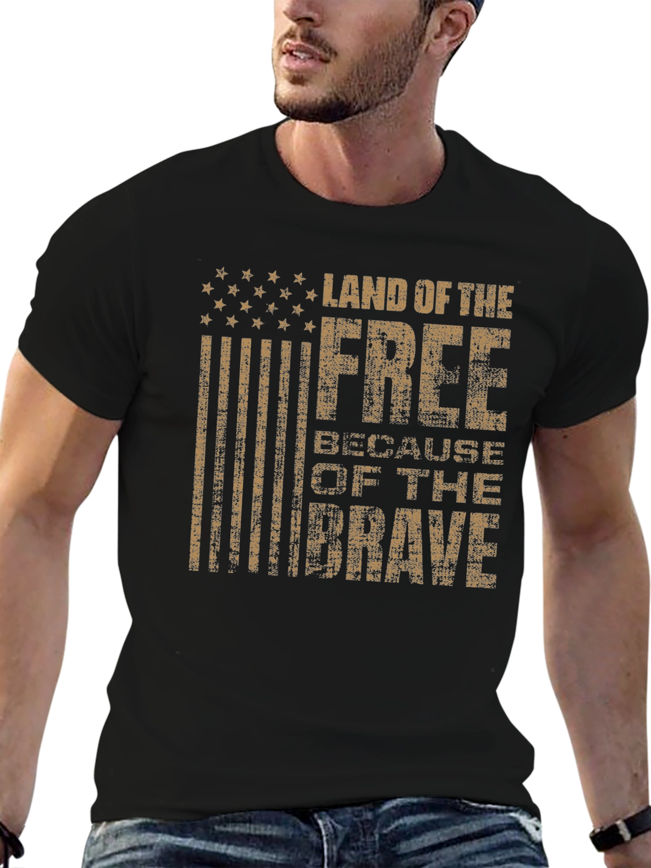 Land of the Free T-Shirt - Patriotic Design