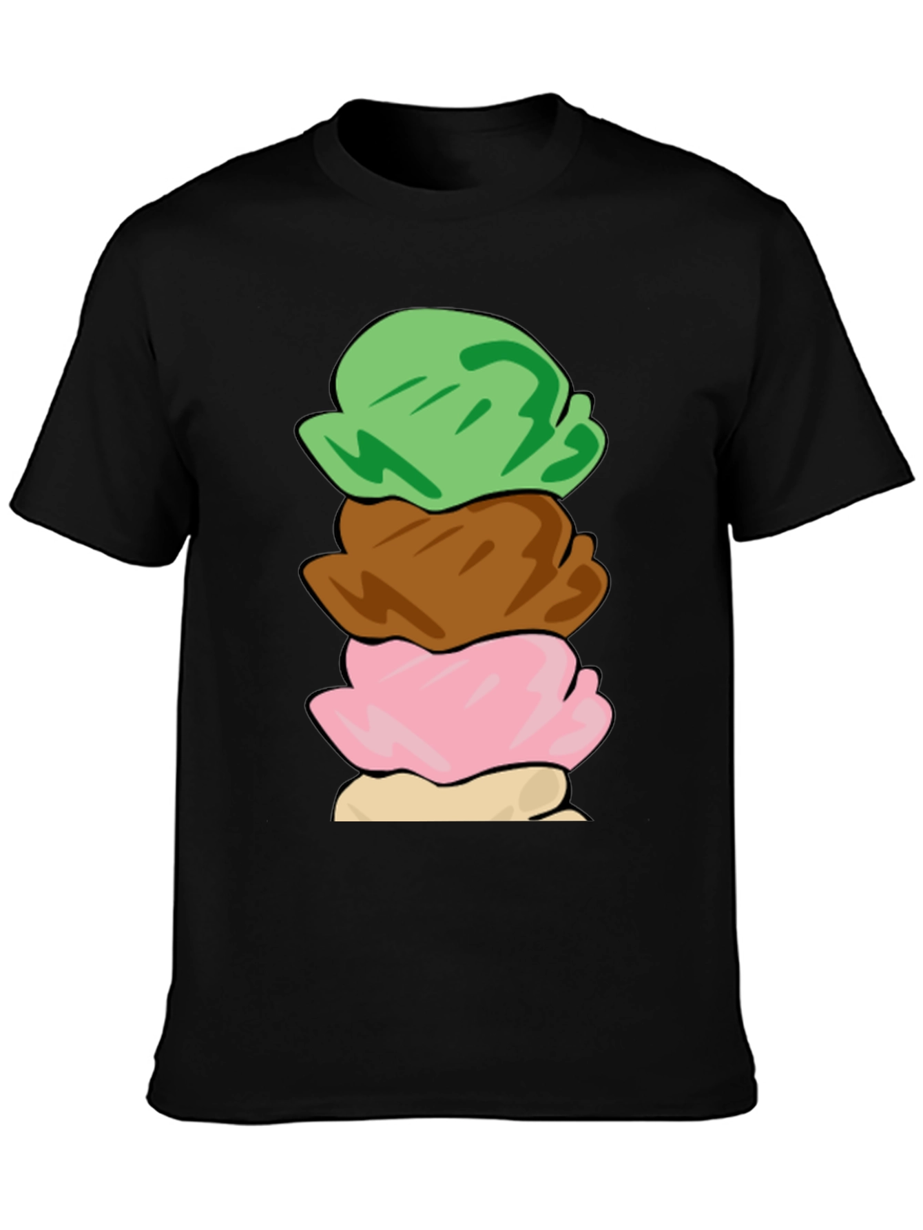 Ice Cream Scoop Stack Graphic T-Shirt