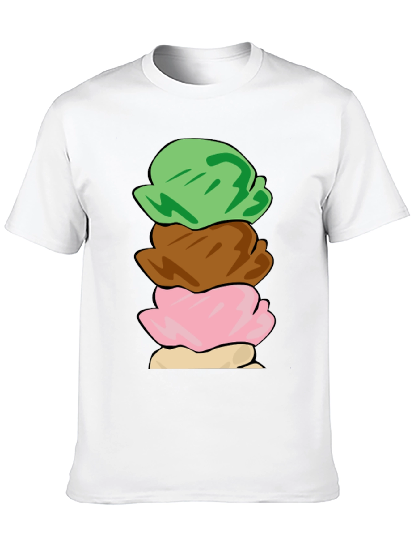 Ice Cream Scoop Stack Graphic T-Shirt