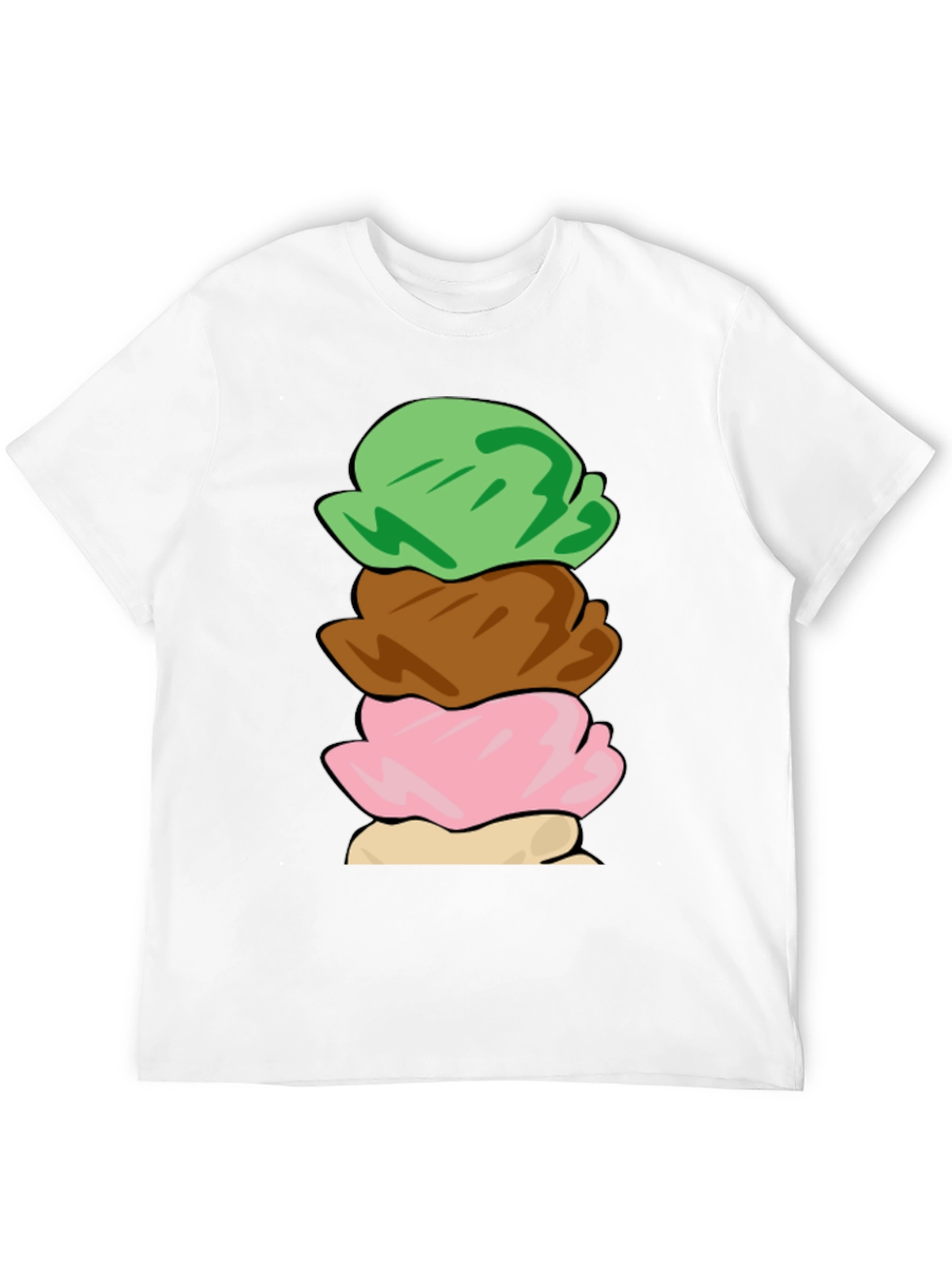 Ice Cream Scoop Stack Graphic T-Shirt