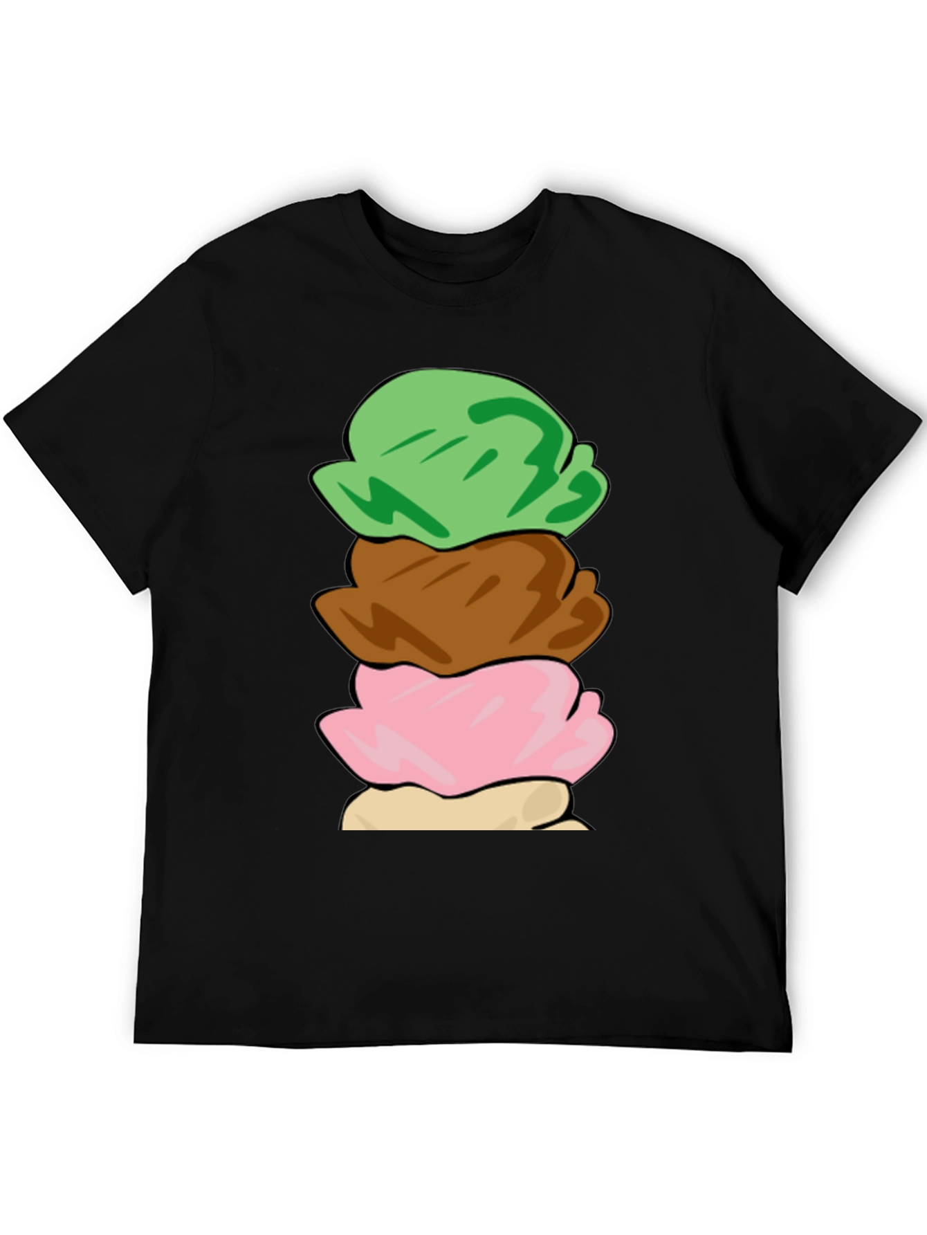 Ice Cream Scoop Stack Graphic T-Shirt