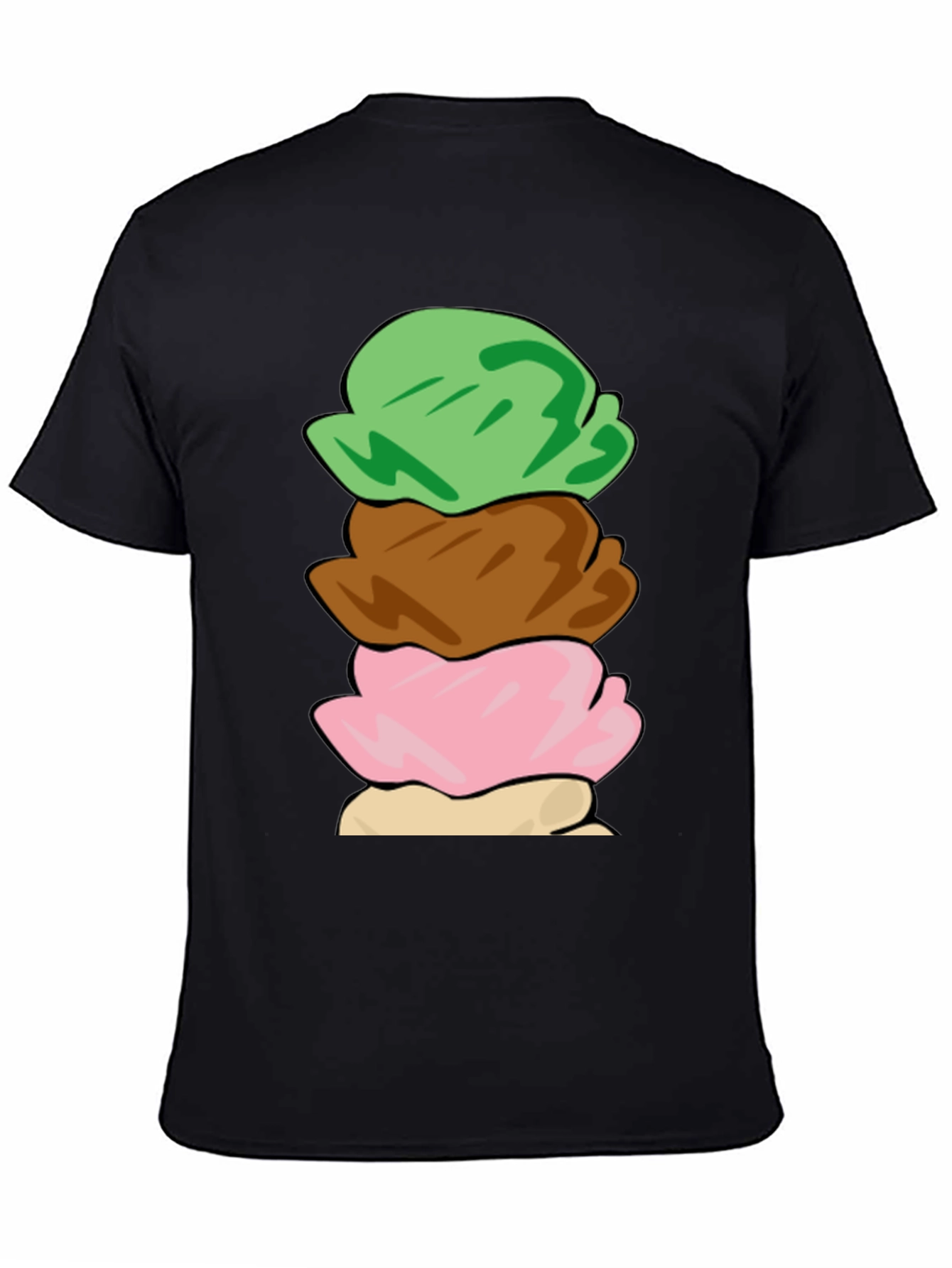 Ice Cream Scoop Stack Graphic T-Shirt