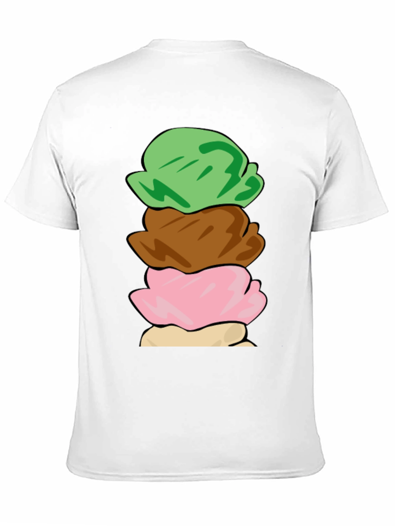 Ice Cream Scoop Stack Graphic T-Shirt