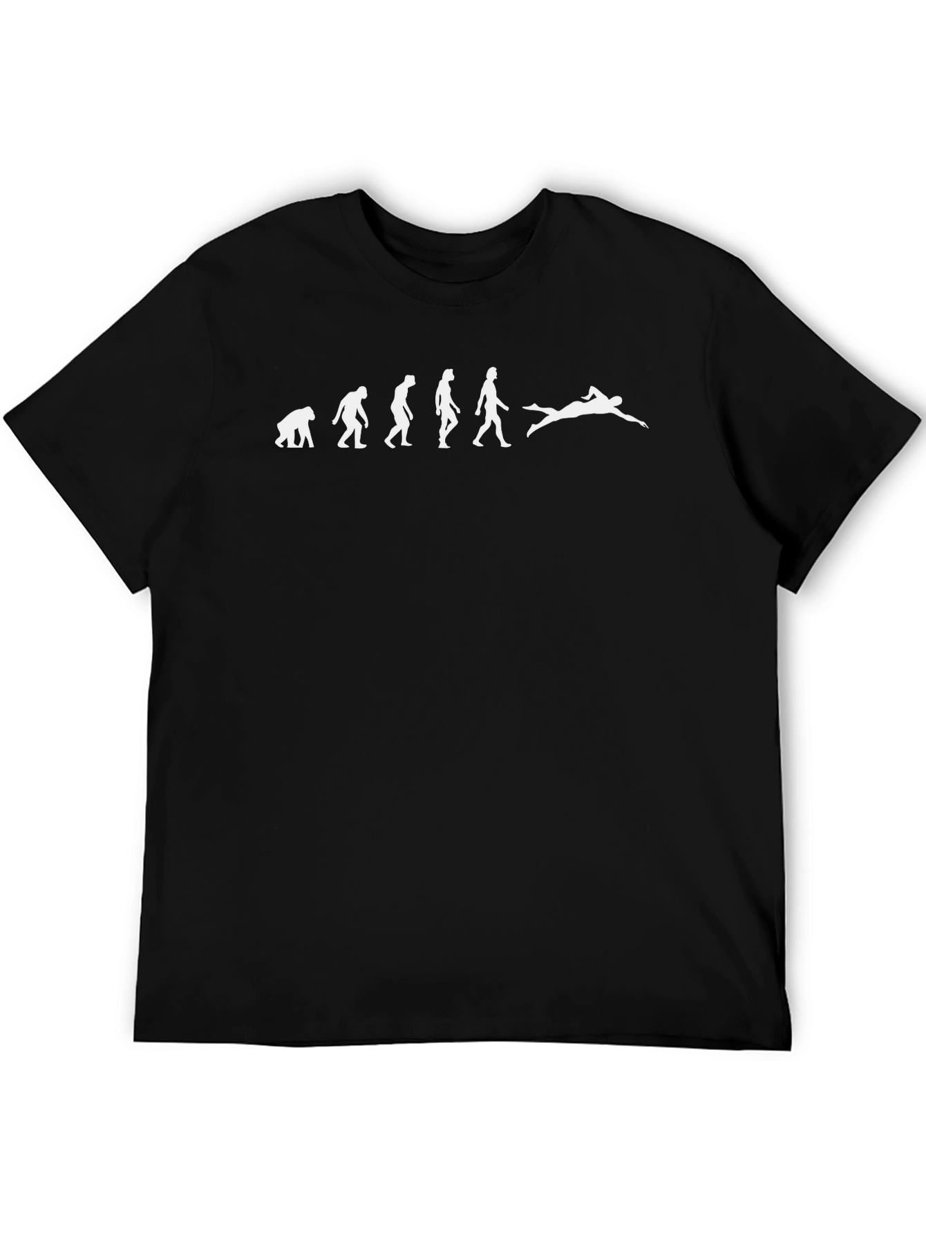 Evolution of Swimmer Black T-Shirt