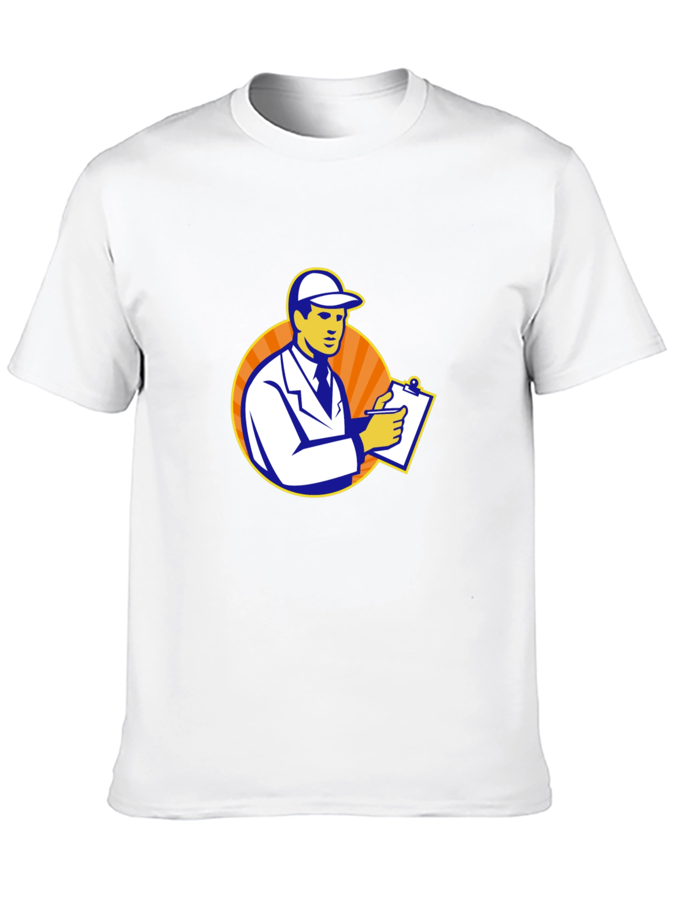 Cartoon Inspector Graphic Black T-Shirt