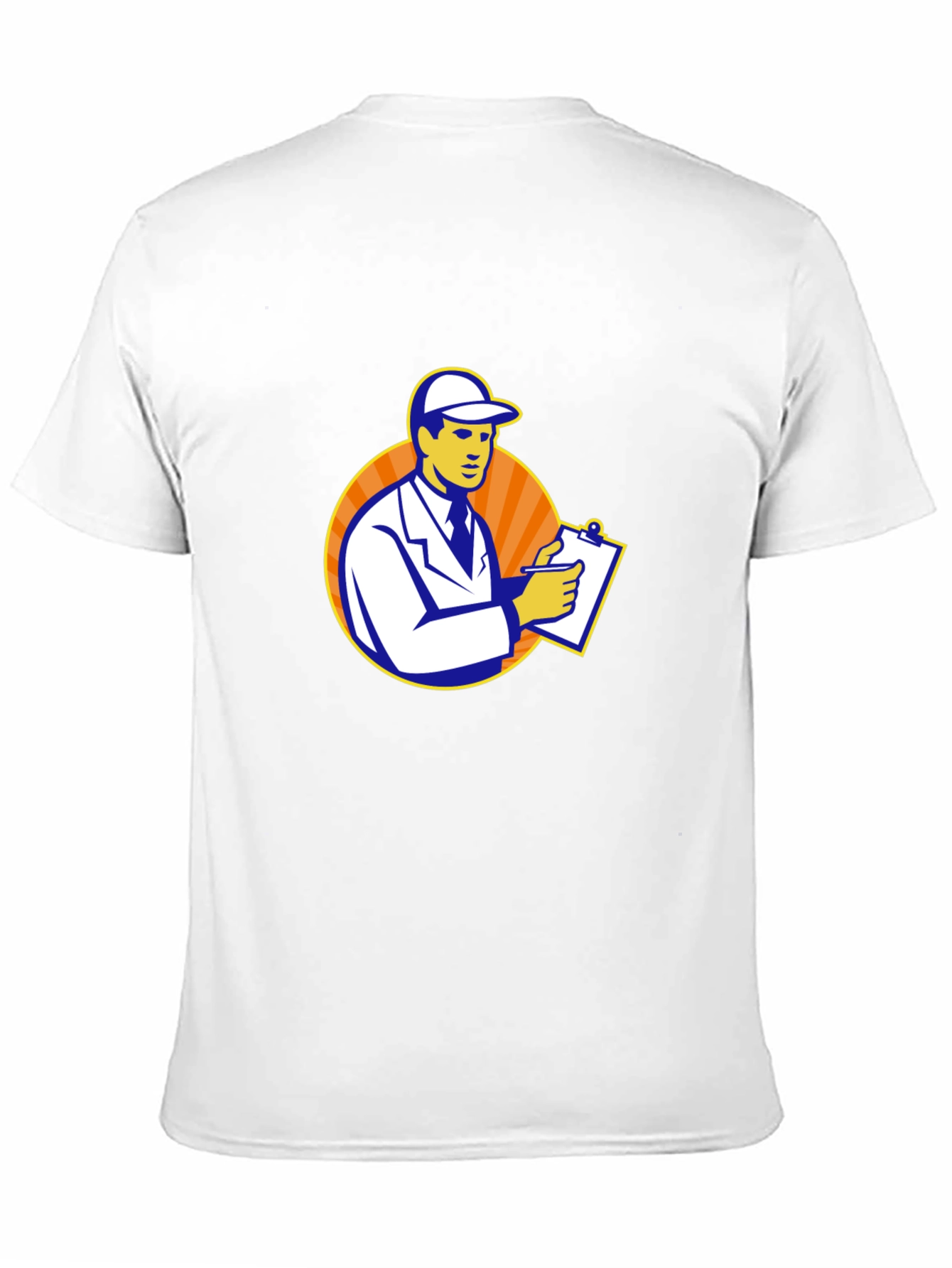 Cartoon Inspector Graphic Black T-Shirt