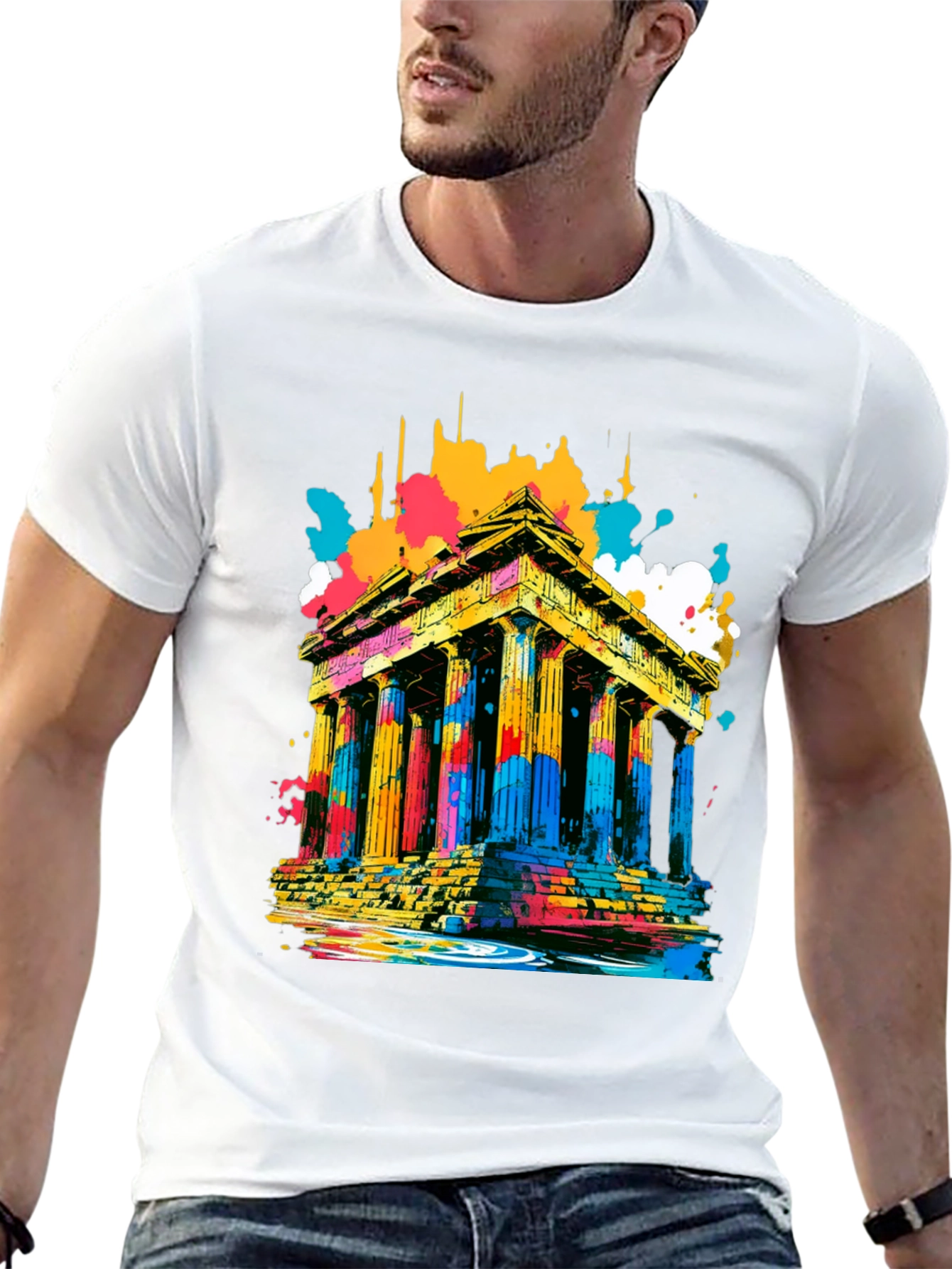 Abstract Parthenon Graphic T-Shirt