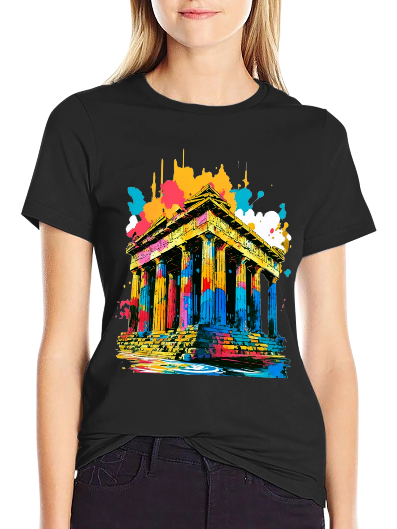 Abstract Parthenon Graphic T-Shirt