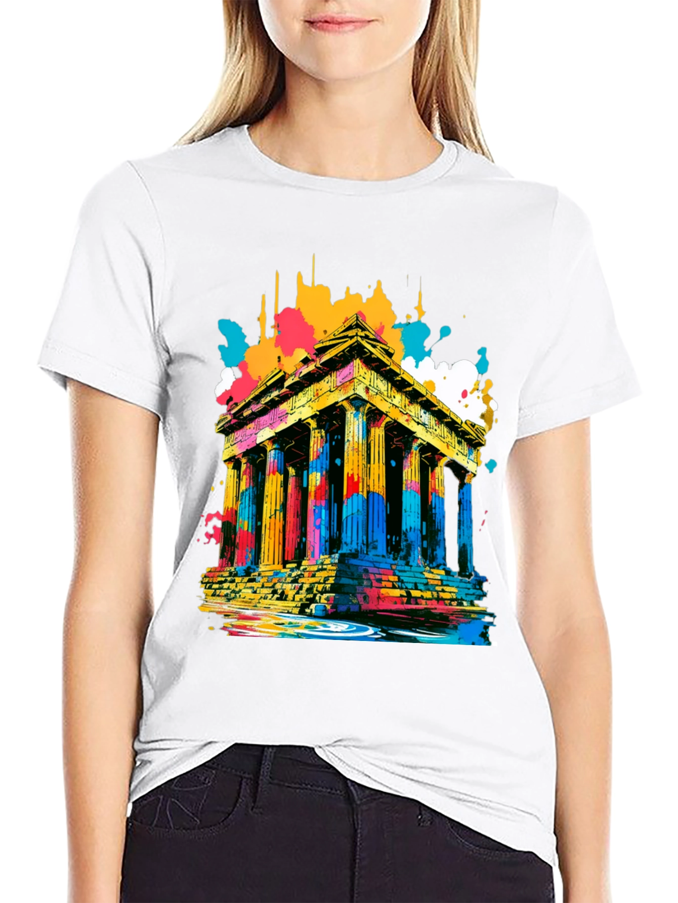 Abstract Parthenon Graphic T-Shirt