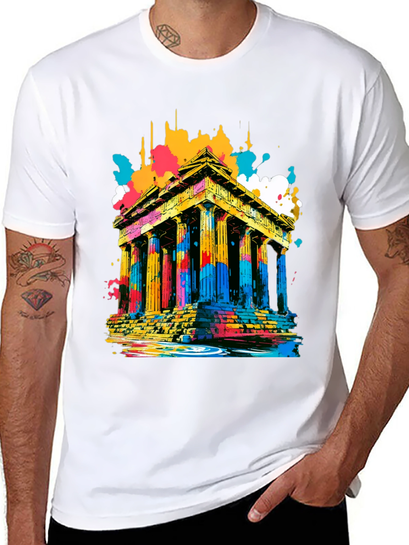 Abstract Parthenon Graphic T-Shirt