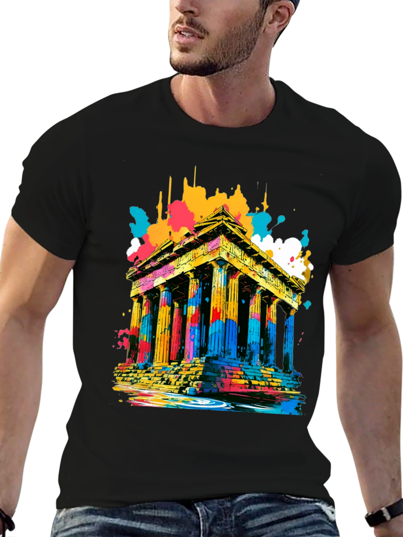 Abstract Parthenon Graphic T-Shirt