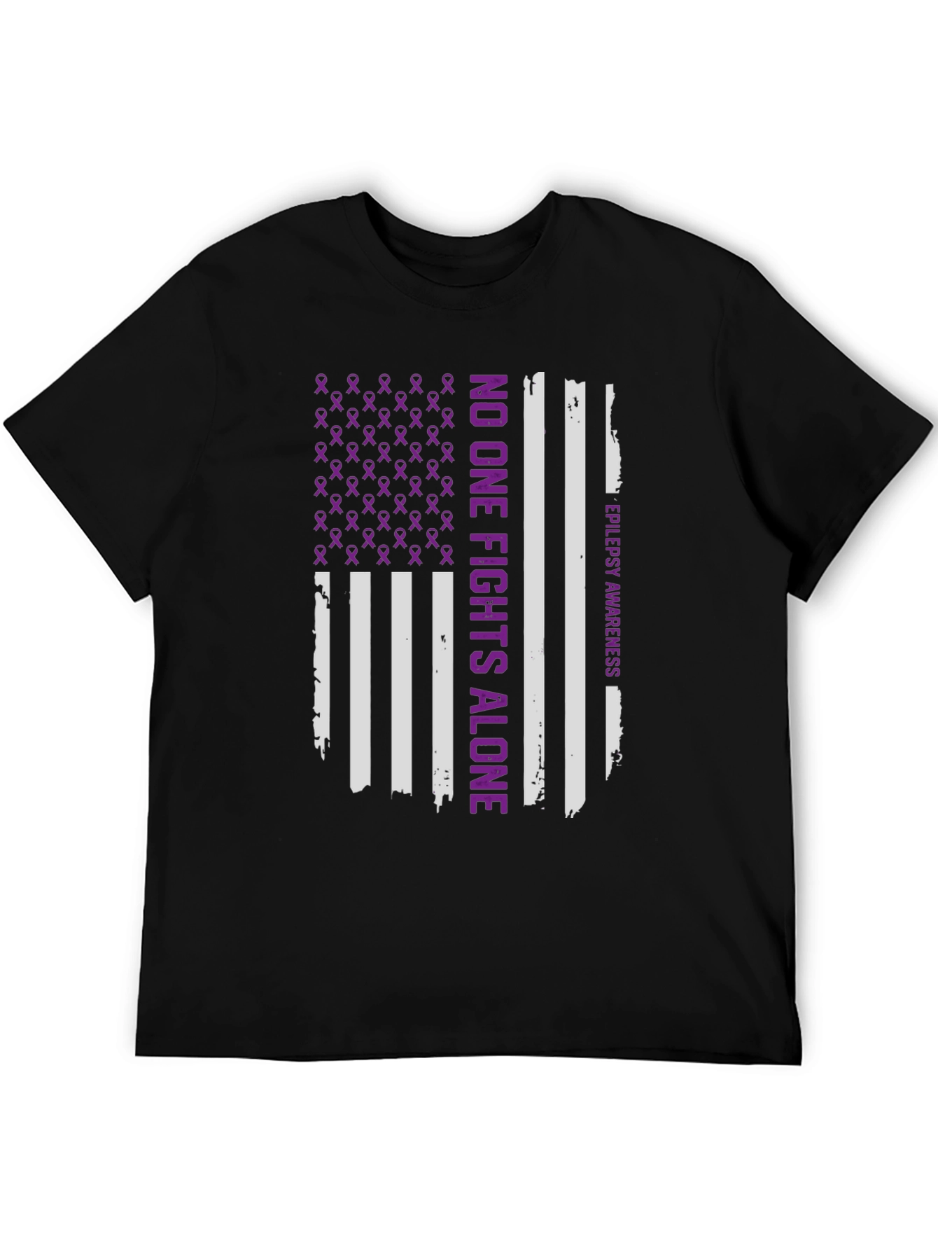 Epilepsy Awareness T-Shirt: No One Fights Alone