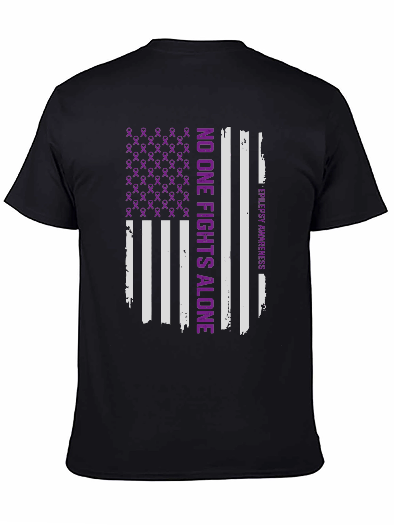 Epilepsy Awareness T-Shirt: No One Fights Alone