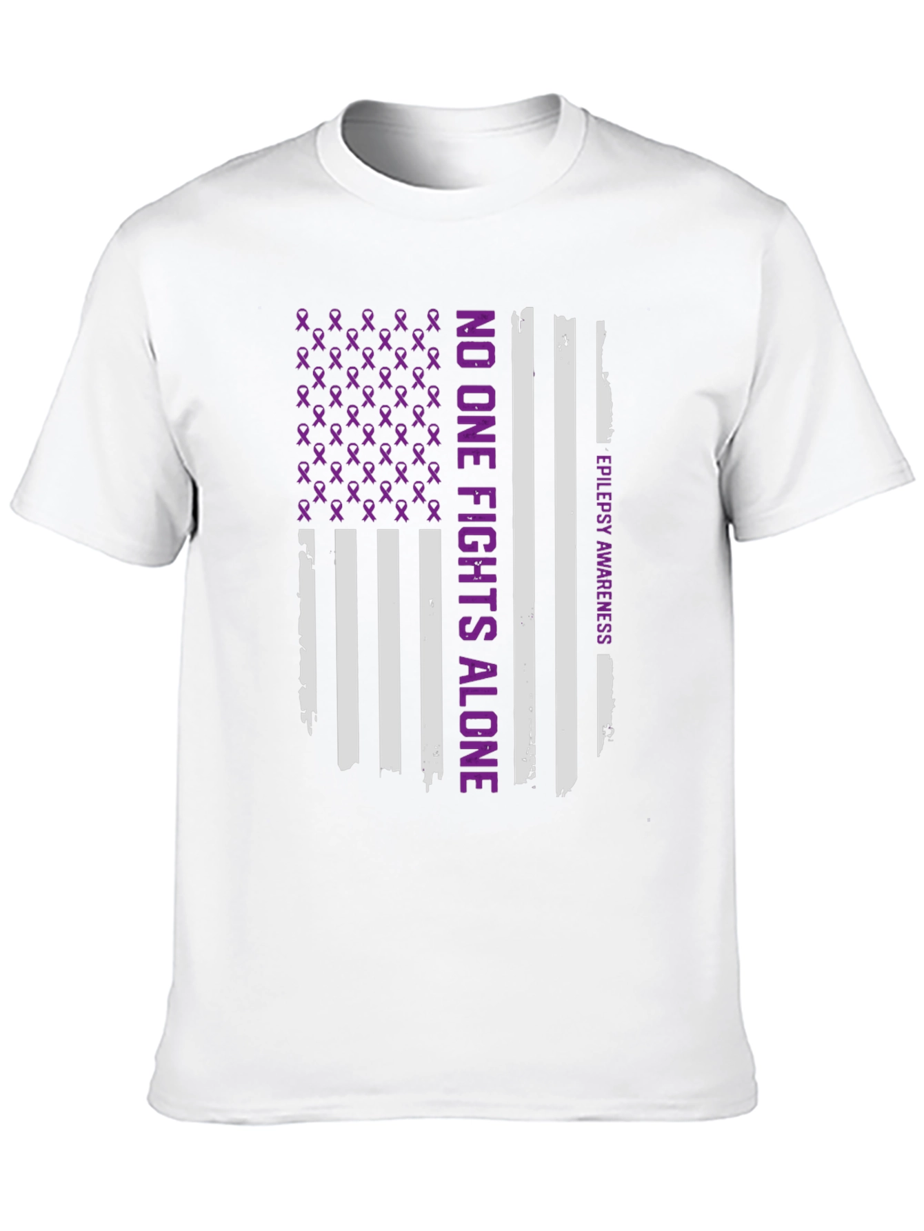 Epilepsy Awareness T-Shirt: No One Fights Alone