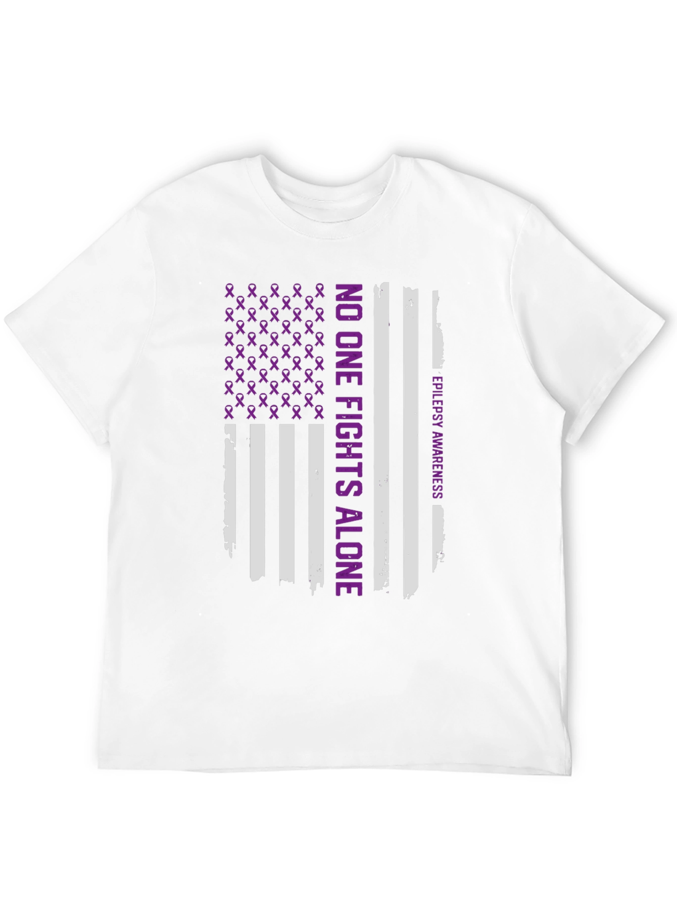 Epilepsy Awareness T-Shirt: No One Fights Alone