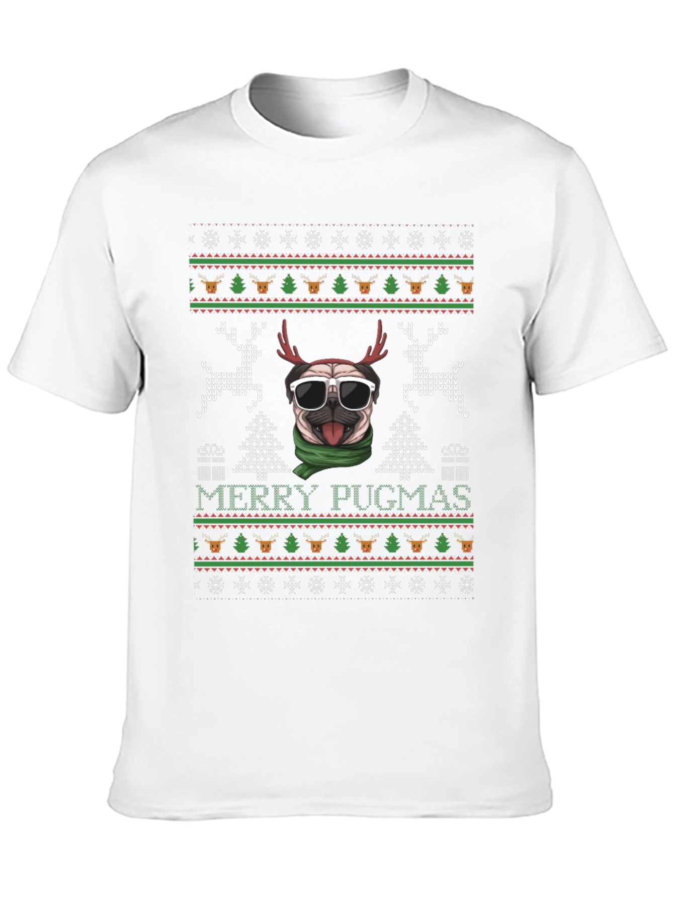 Merry Pugmas Ugly Christmas Sweater T-Shirt