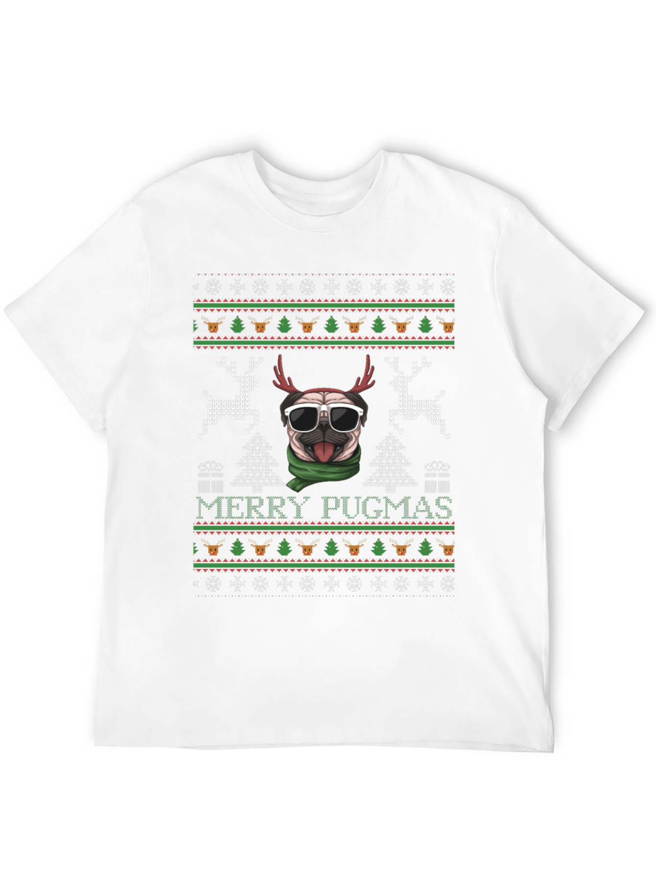 Merry Pugmas Ugly Christmas Sweater T-Shirt