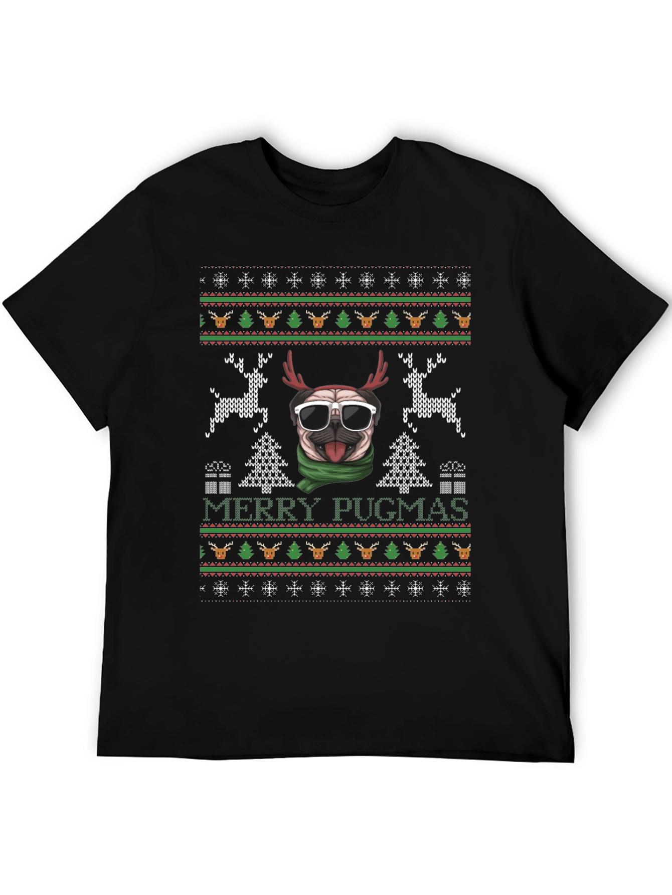 Merry Pugmas Ugly Christmas Sweater T-Shirt