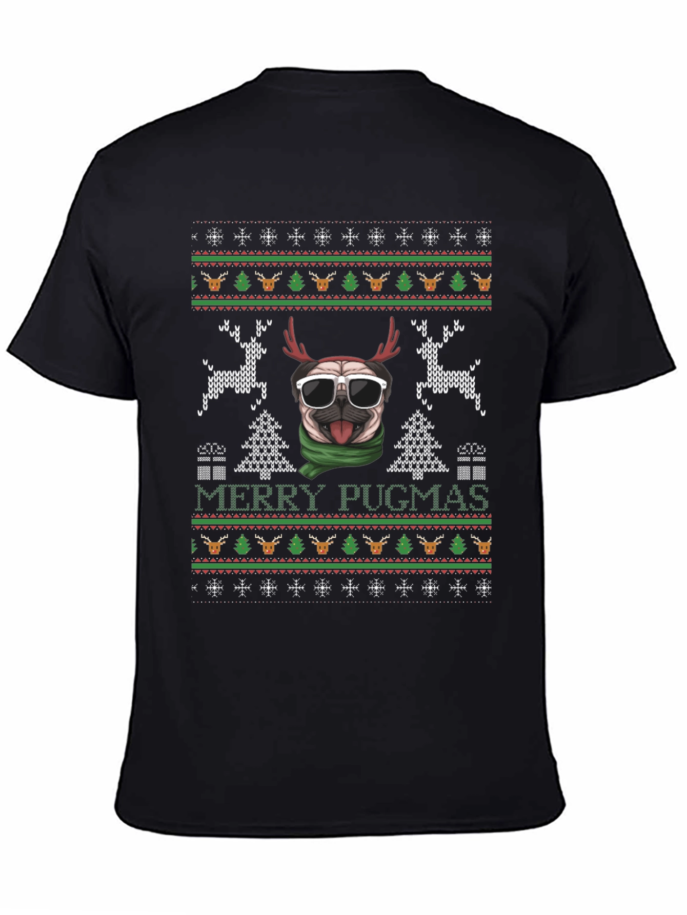 Merry Pugmas Ugly Christmas Sweater T-Shirt