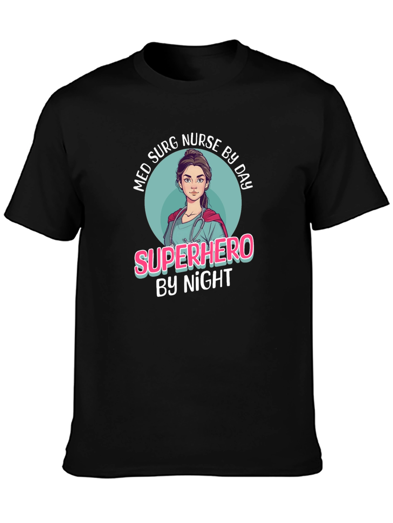 Superhero Nurse Graphic T-Shirt