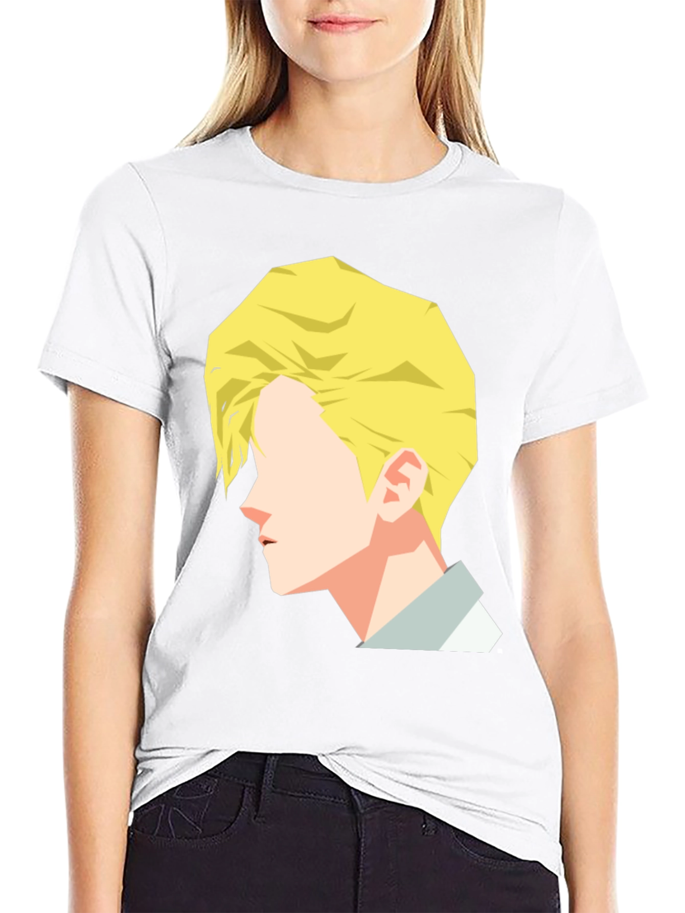 Geometric Face T-Shirt - Modern Graphic Tee