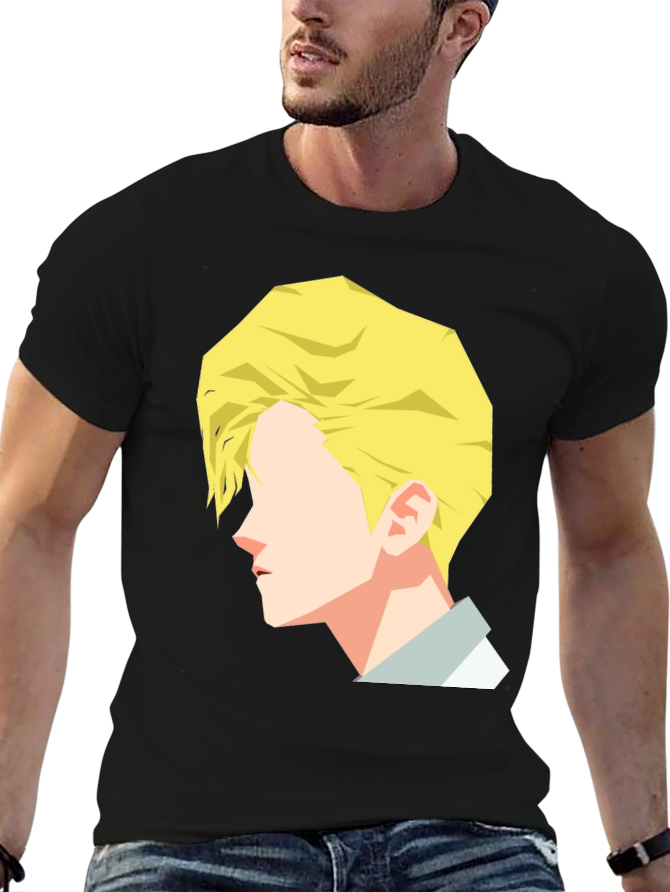Geometric Face T-Shirt - Modern Graphic Tee