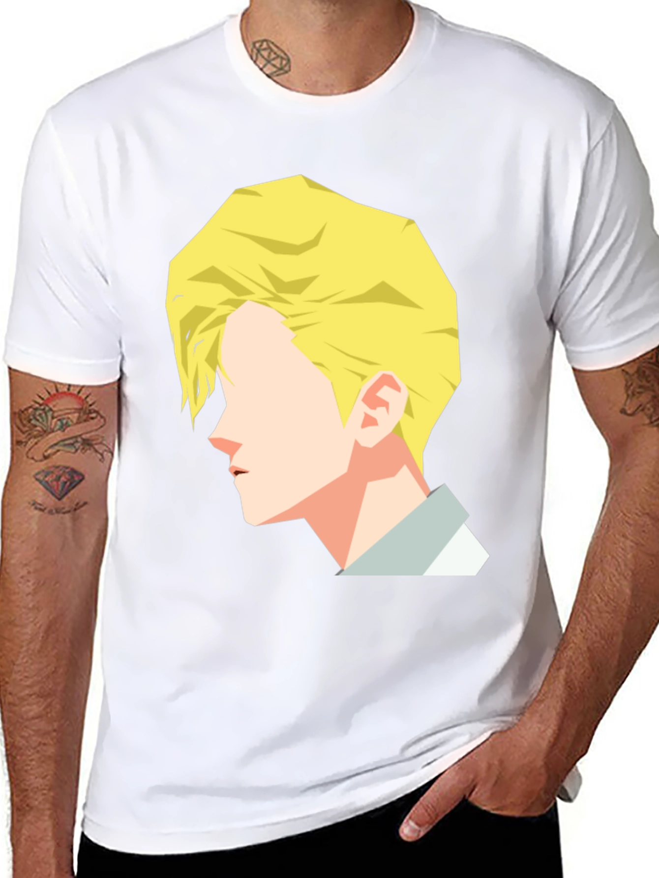 Geometric Face T-Shirt - Modern Graphic Tee