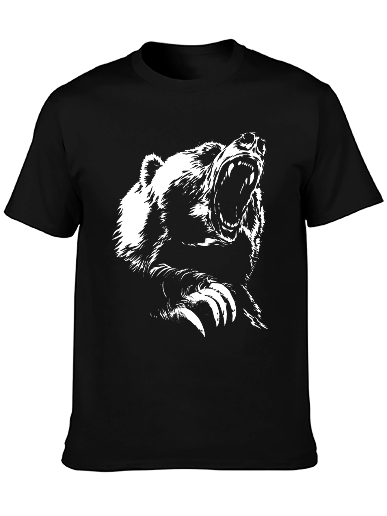 Bear Graphic T-Shirt - Mens Black Tee
