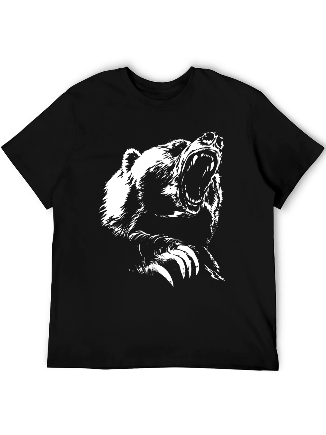 Bear Graphic T-Shirt - Mens Black Tee