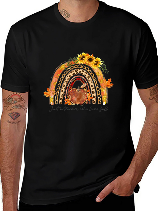 Teacher Fall Rainbow T-Shirt