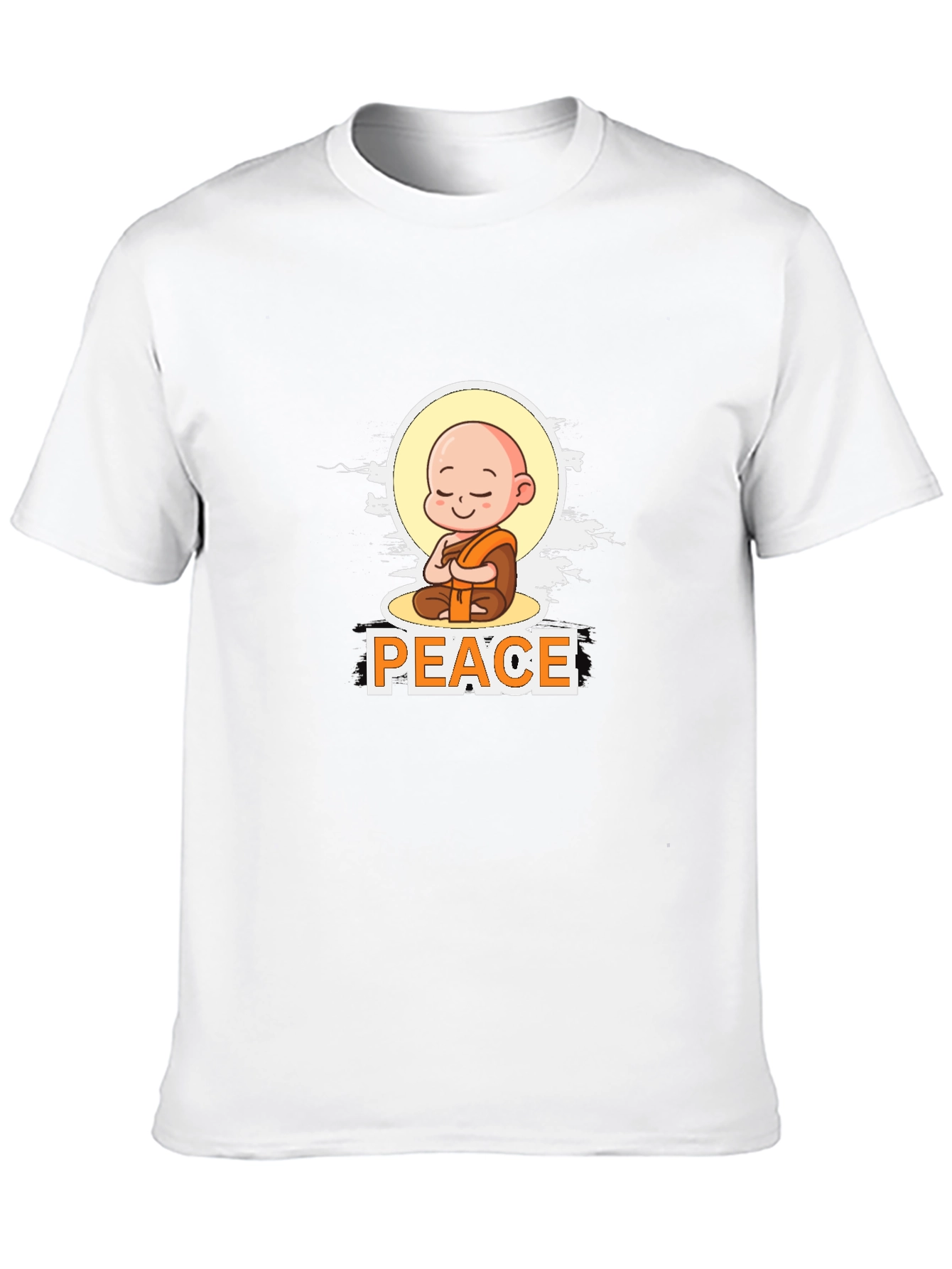 Peace Monk Graphic T-Shirt - Mens Black Tee
