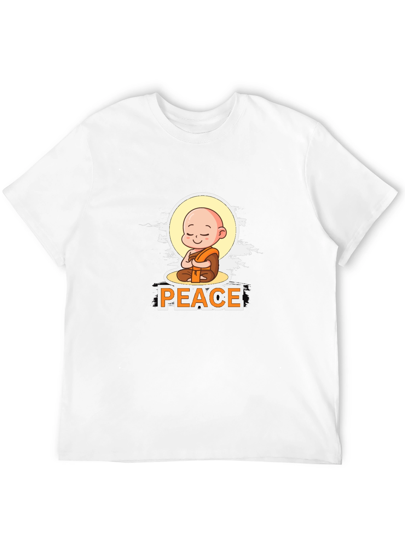 Peace Monk Graphic T-Shirt - Mens Black Tee