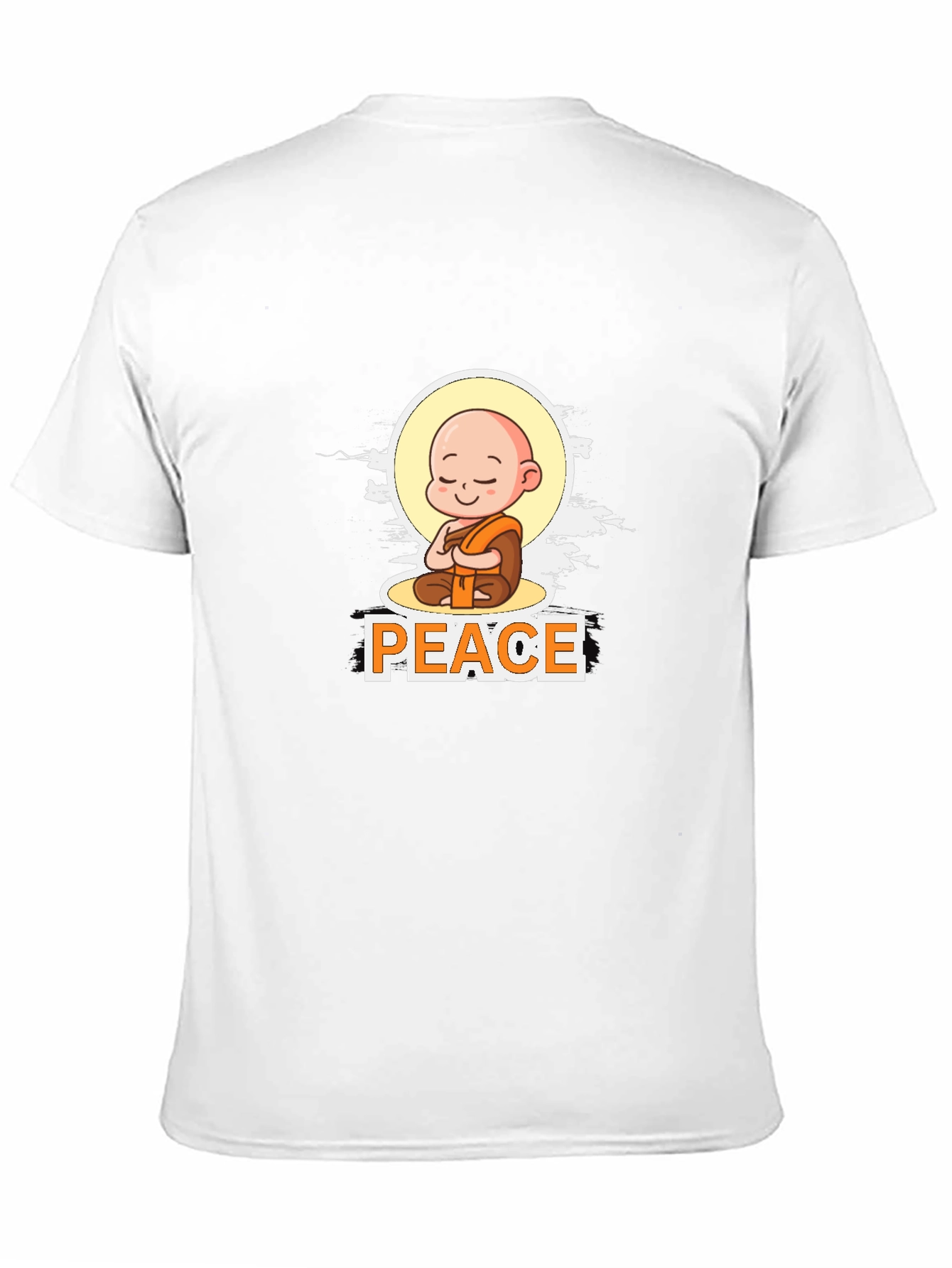 Peace Monk Graphic T-Shirt - Mens Black Tee