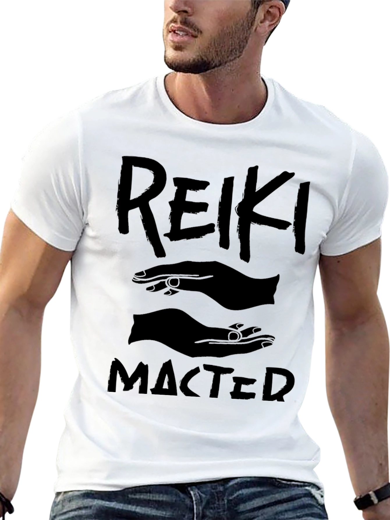 Reiki Master Black Graphic T-Shirt