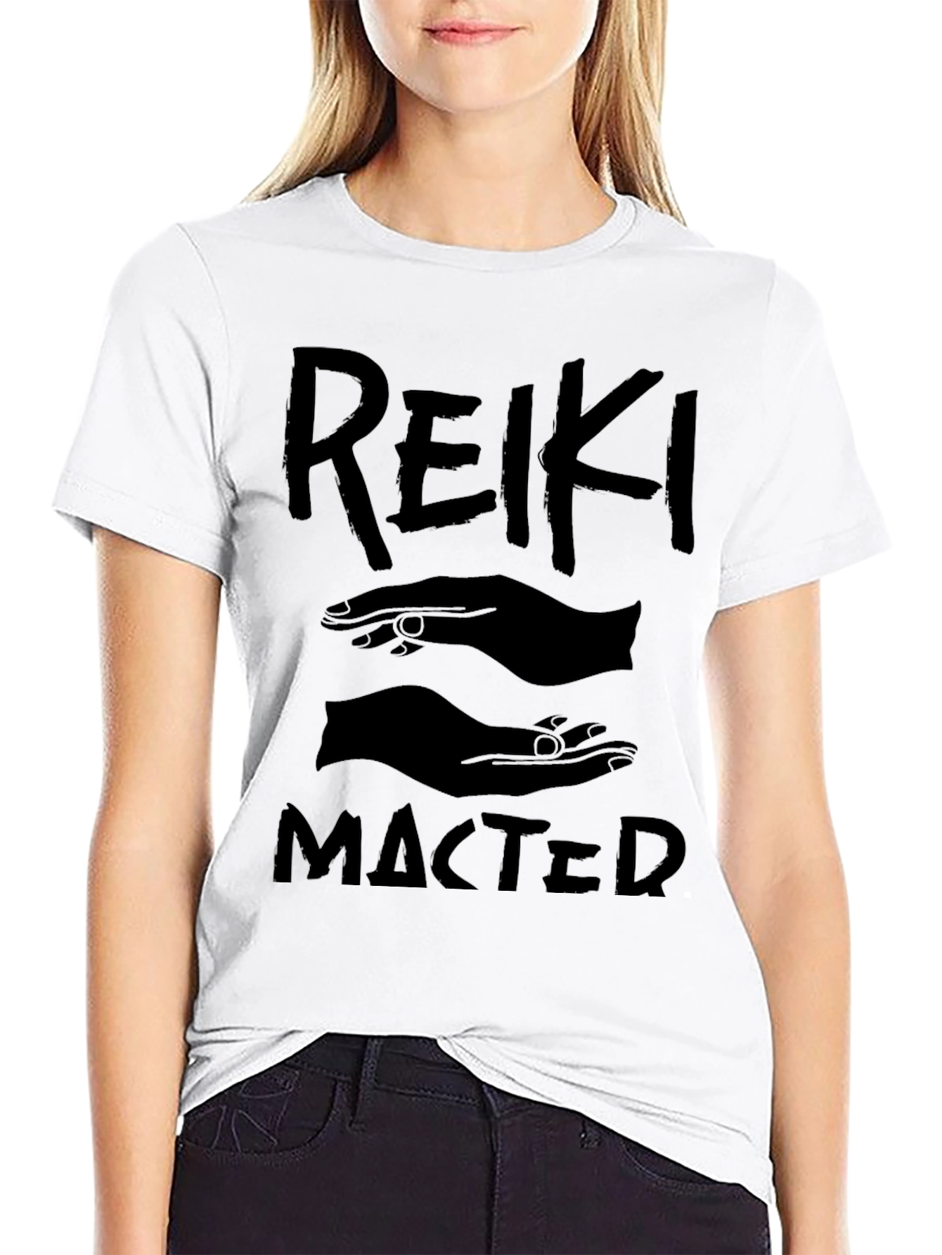 Reiki Master Black Graphic T-Shirt