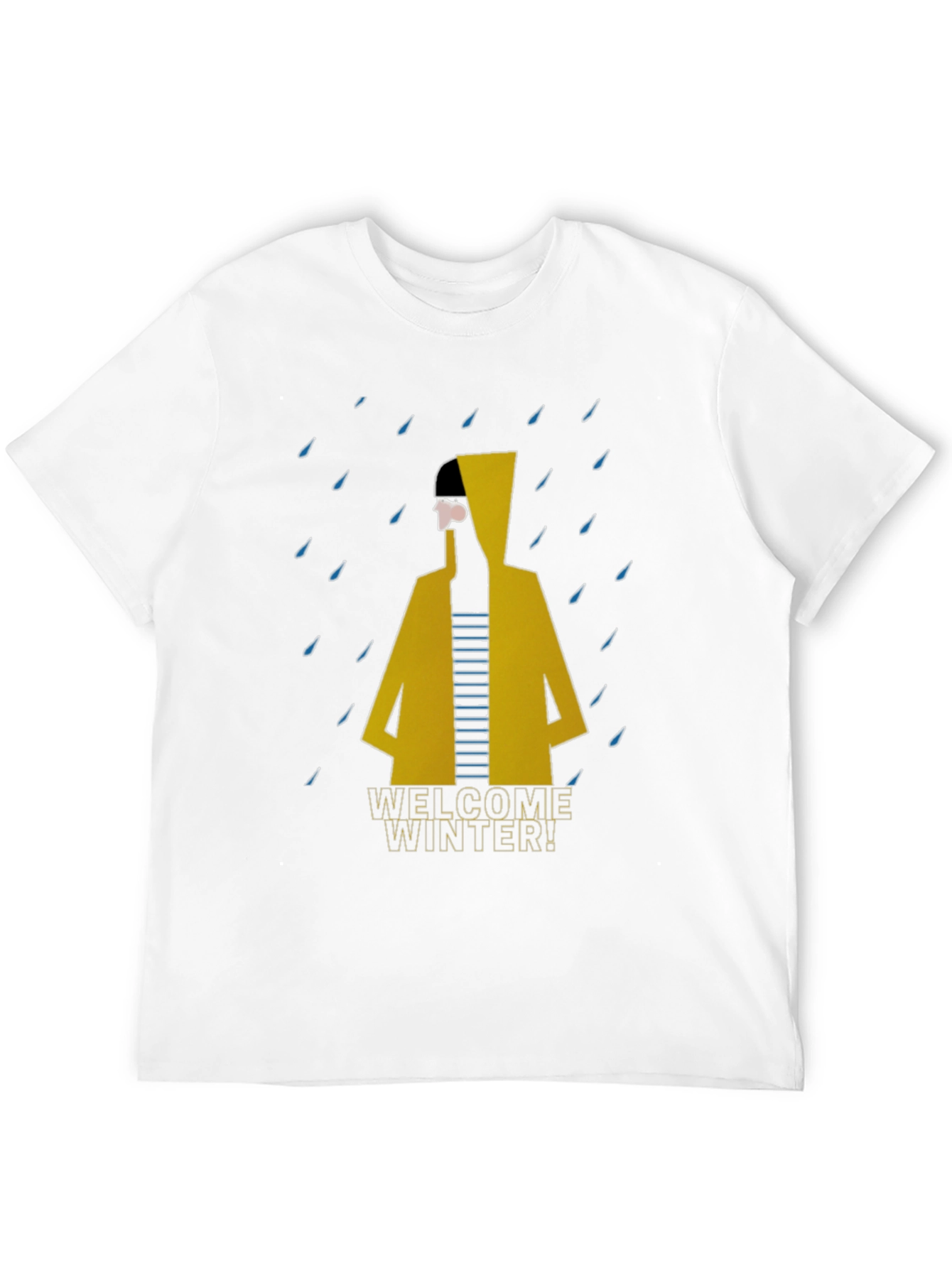 Welcome Winter T-Shirt - Stylish Raincoat Design