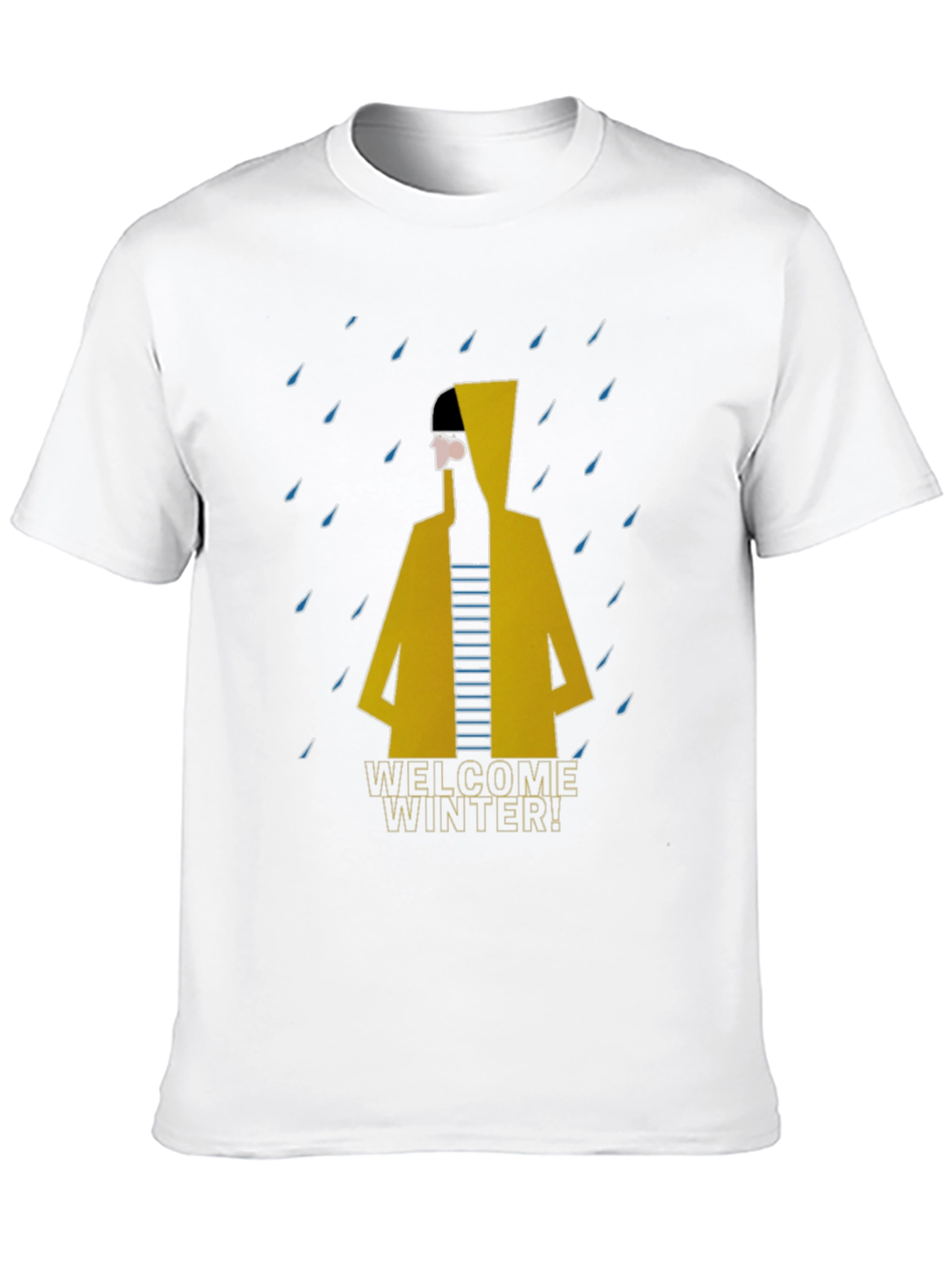 Welcome Winter T-Shirt - Stylish Raincoat Design