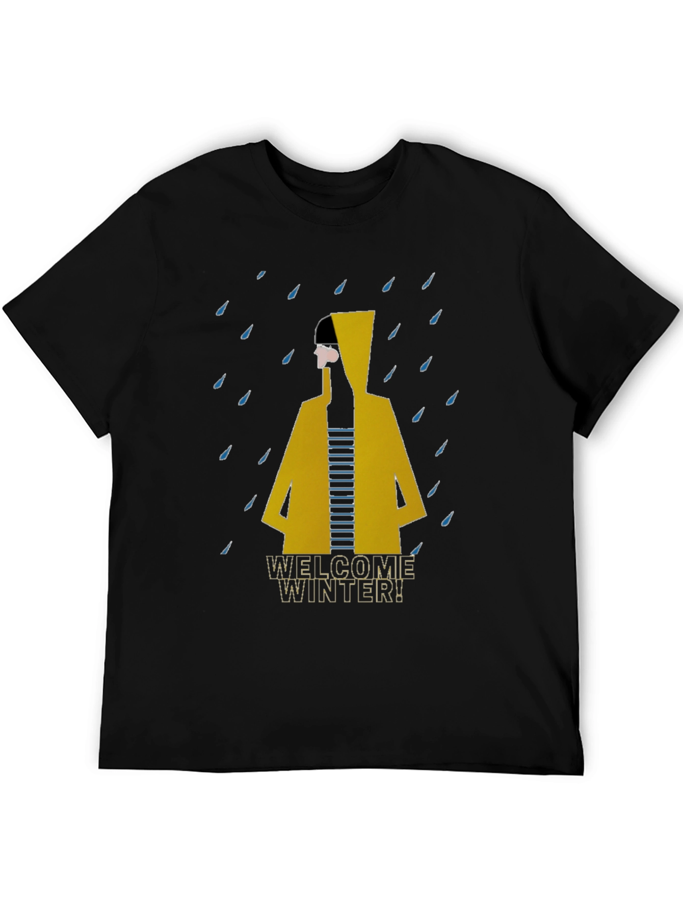 Welcome Winter T-Shirt - Stylish Raincoat Design