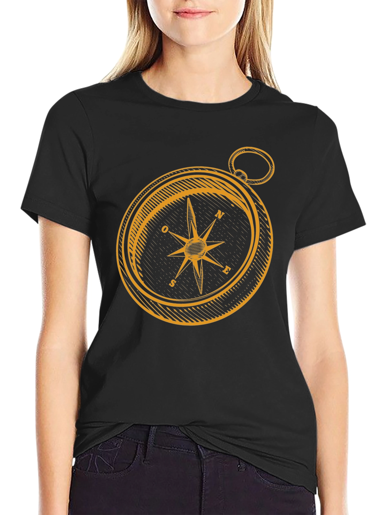 Compass Graphic Tee - Stylish Navigator Shirt