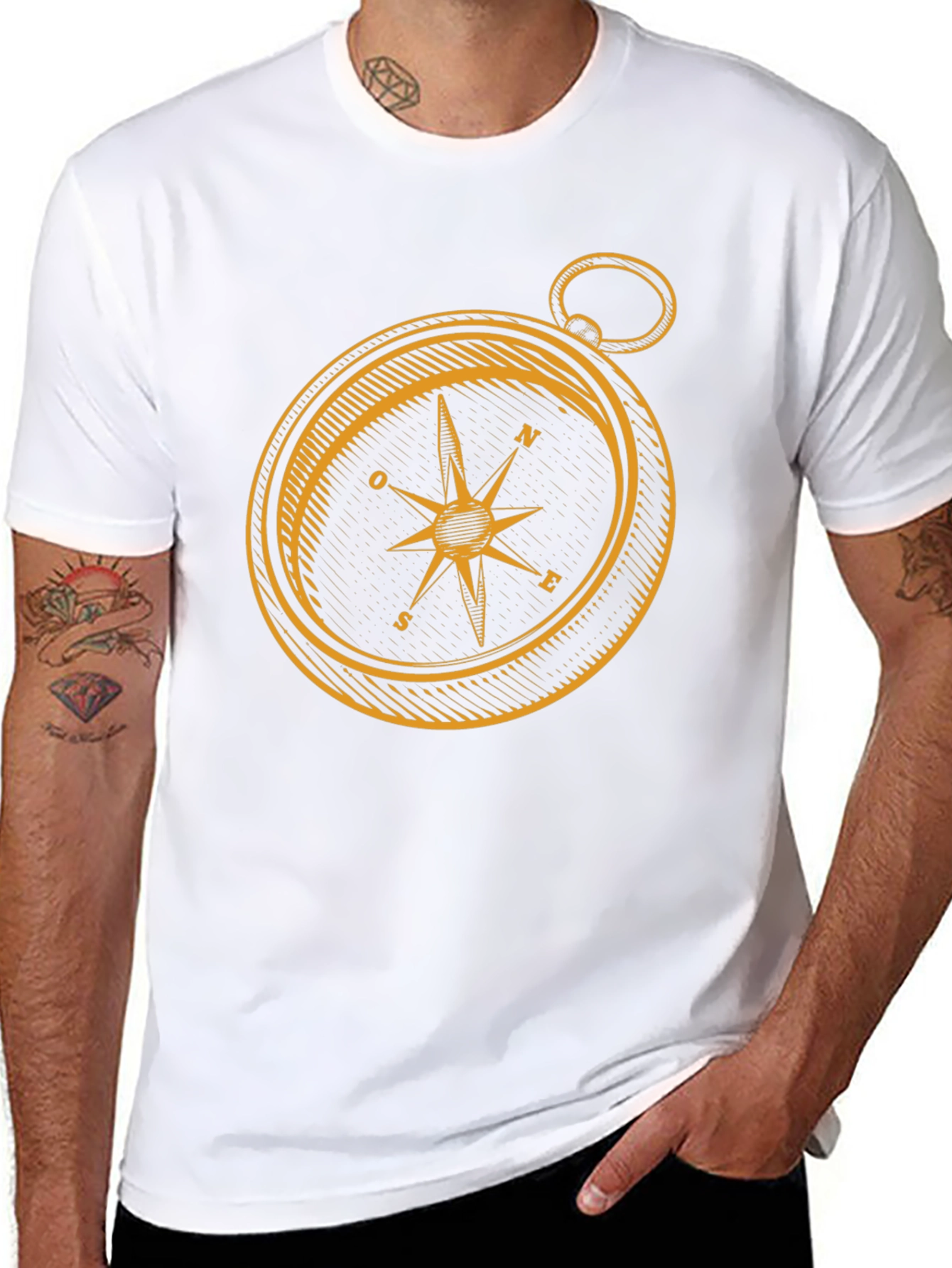 Compass Graphic Tee - Stylish Navigator Shirt
