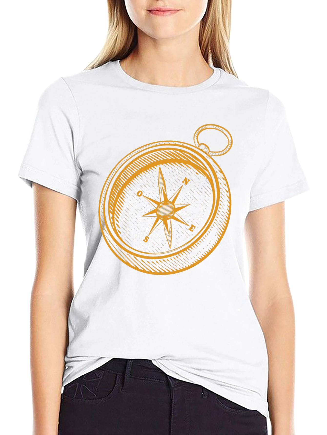Compass Graphic Tee - Stylish Navigator Shirt