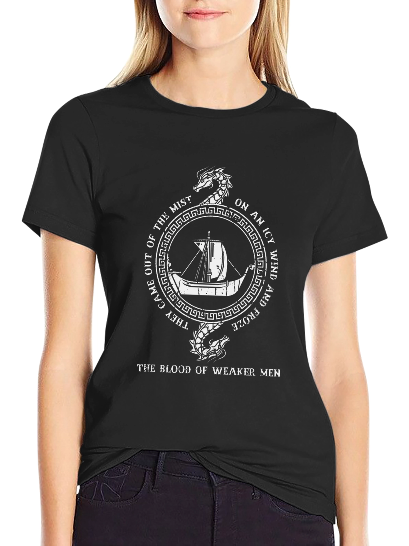 Viking Dragon Ship Graphic Tee