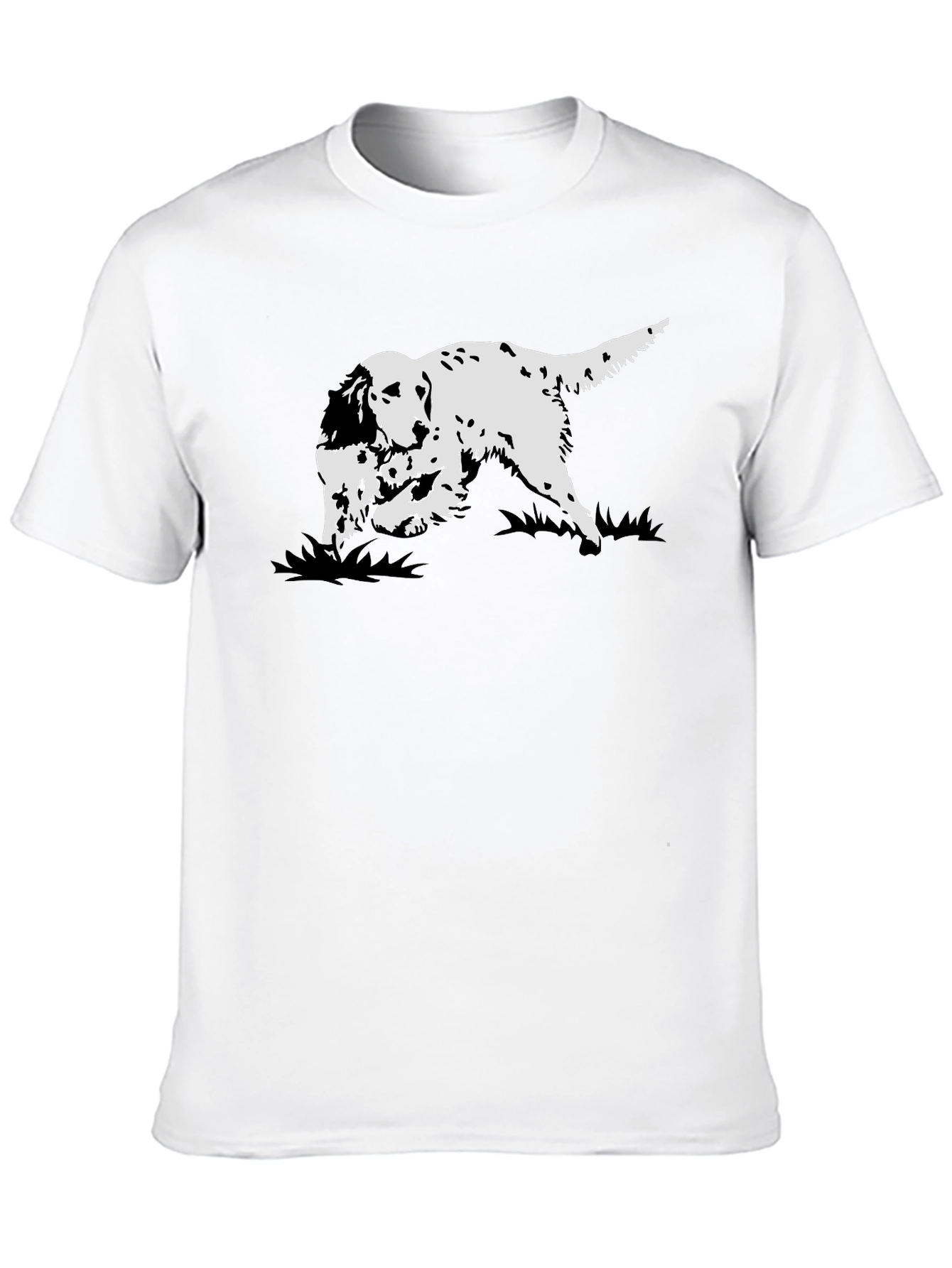 Dog Print Graphic Tee - Black T-Shirt