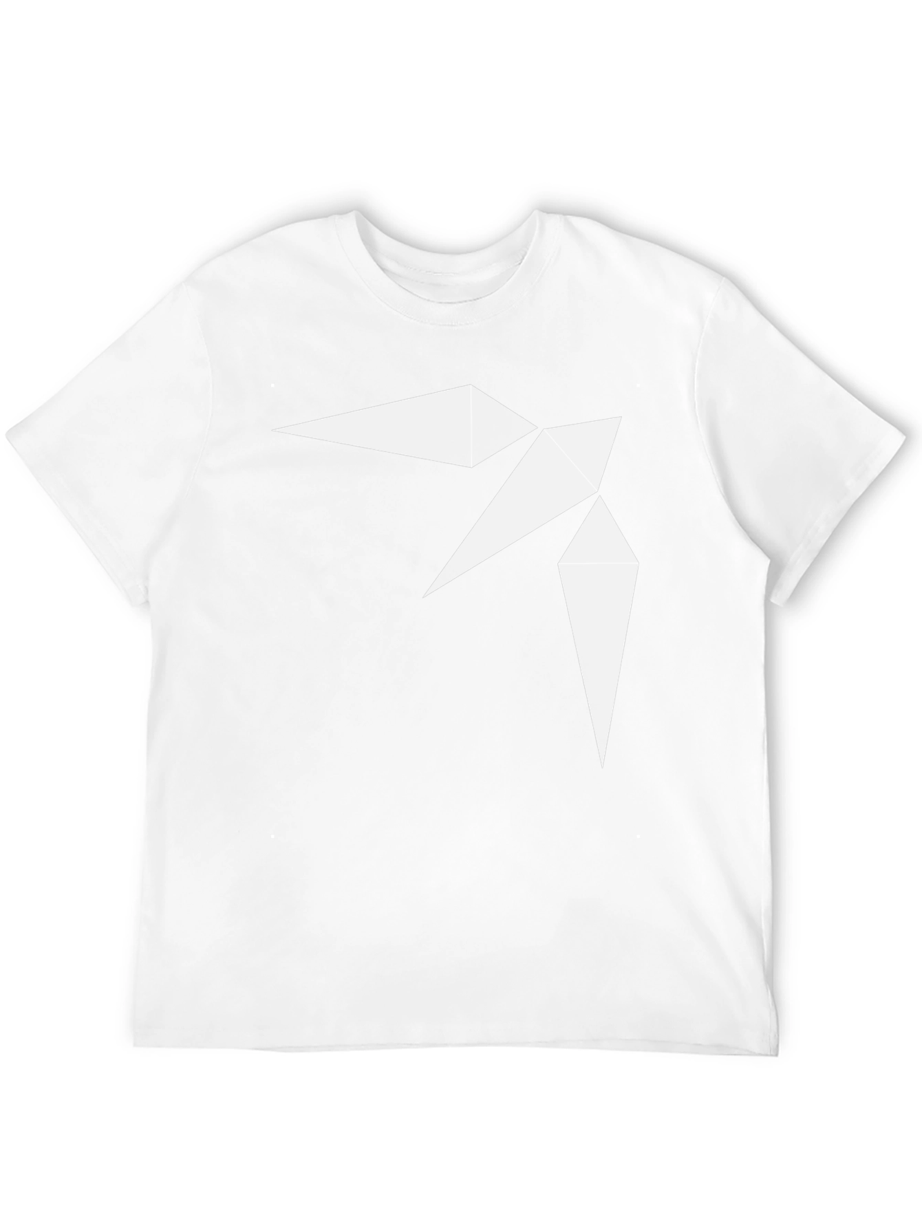 Geometric Bird Print Black T-Shirt