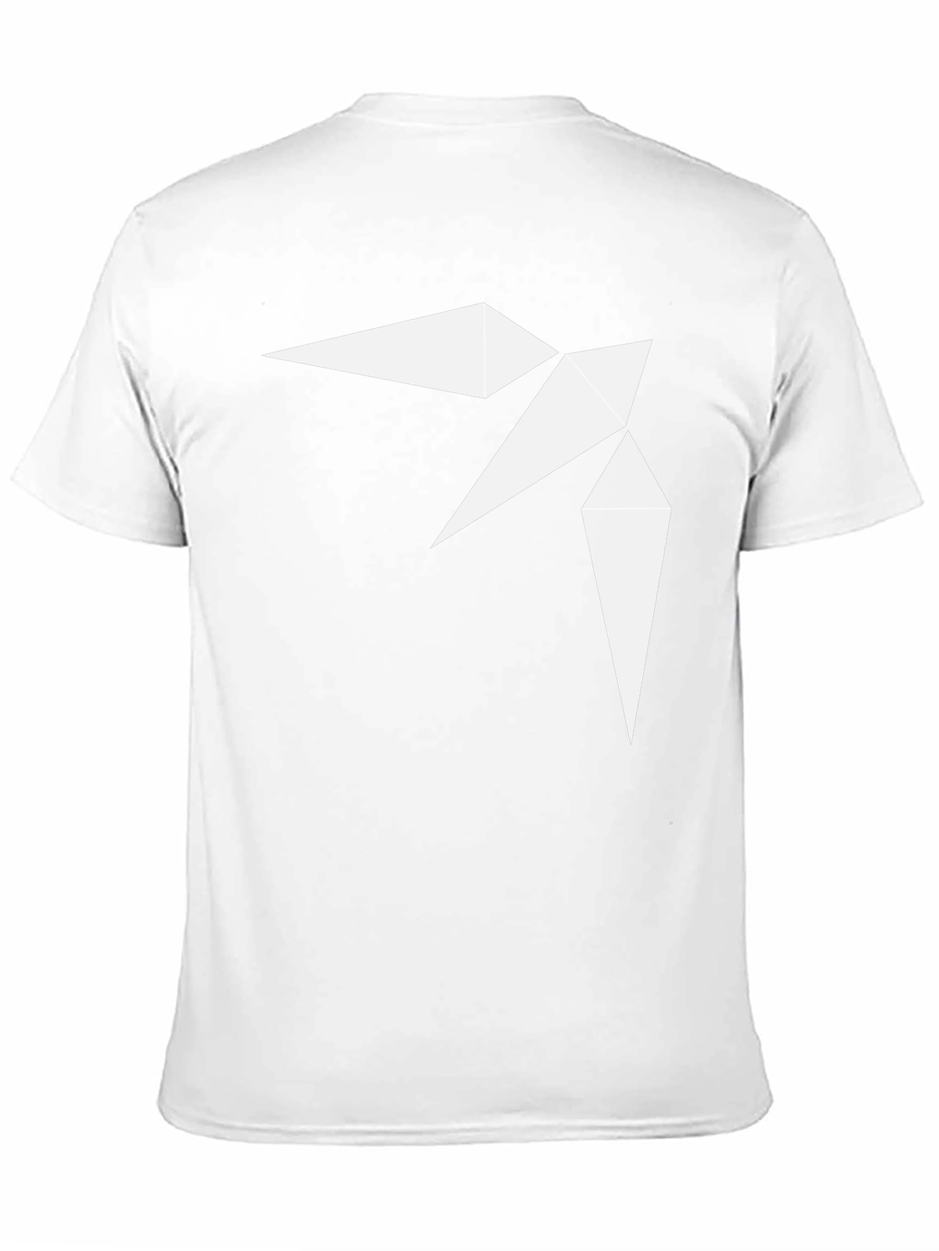 Geometric Bird Print Black T-Shirt