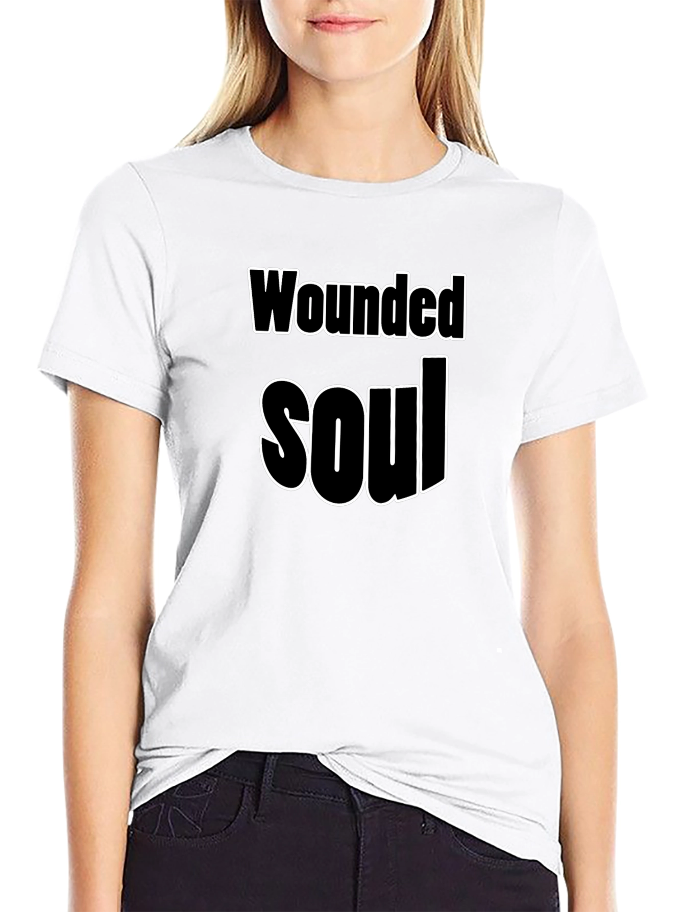 Wounded Soul Graphic Tee - Black Casual T-Shirt