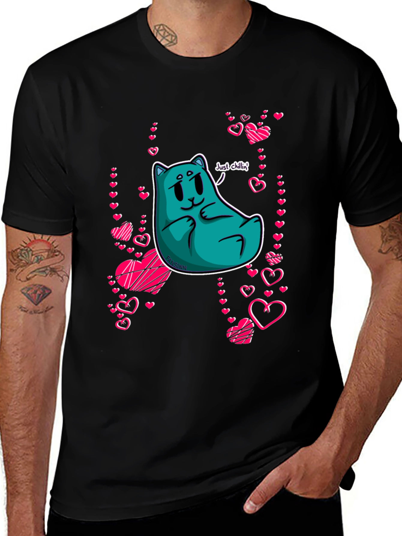 Chill Cat Valentines T-Shirt