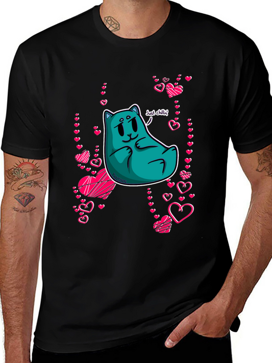 Chill Cat Valentines T-Shirt