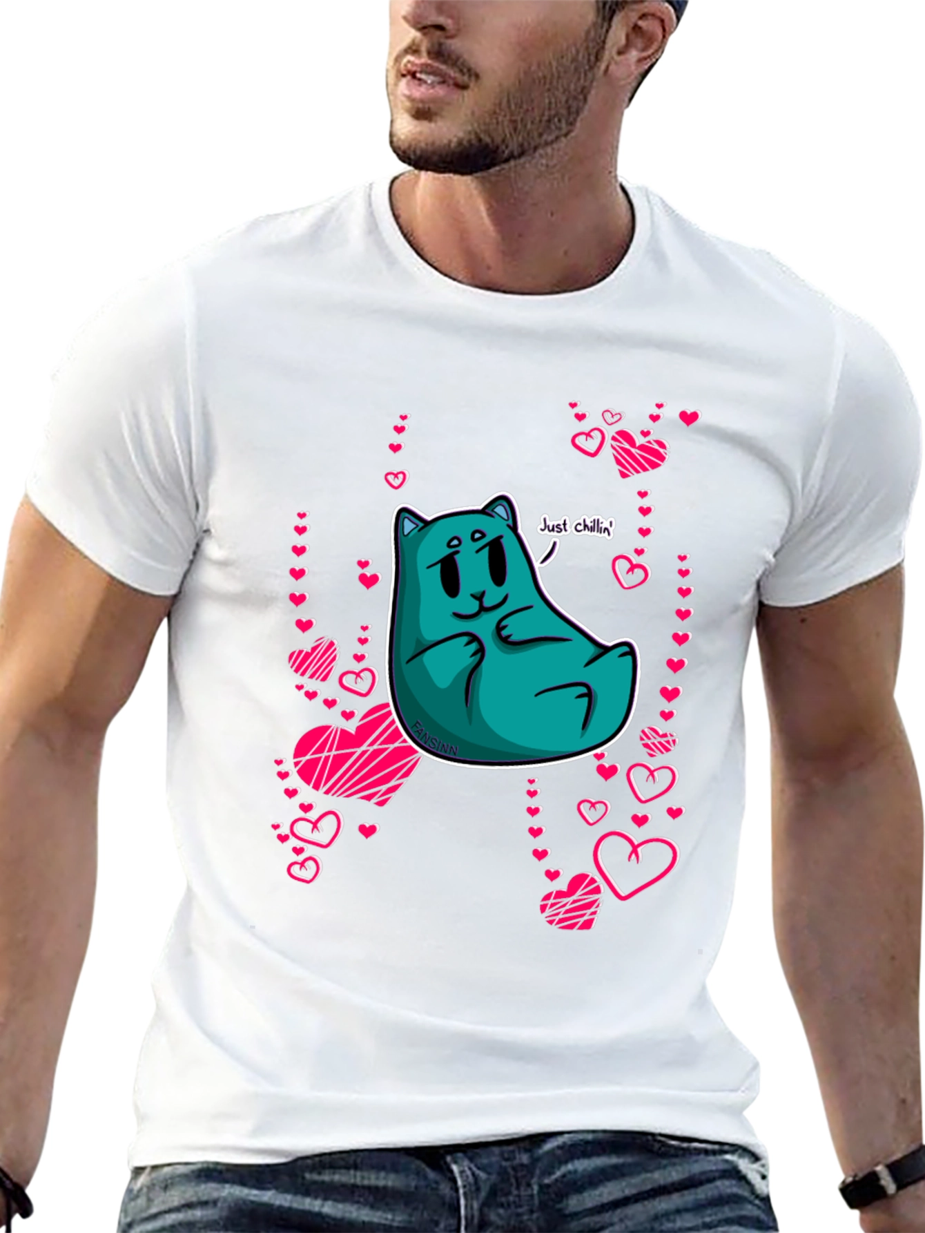 Chill Cat Valentines T-Shirt