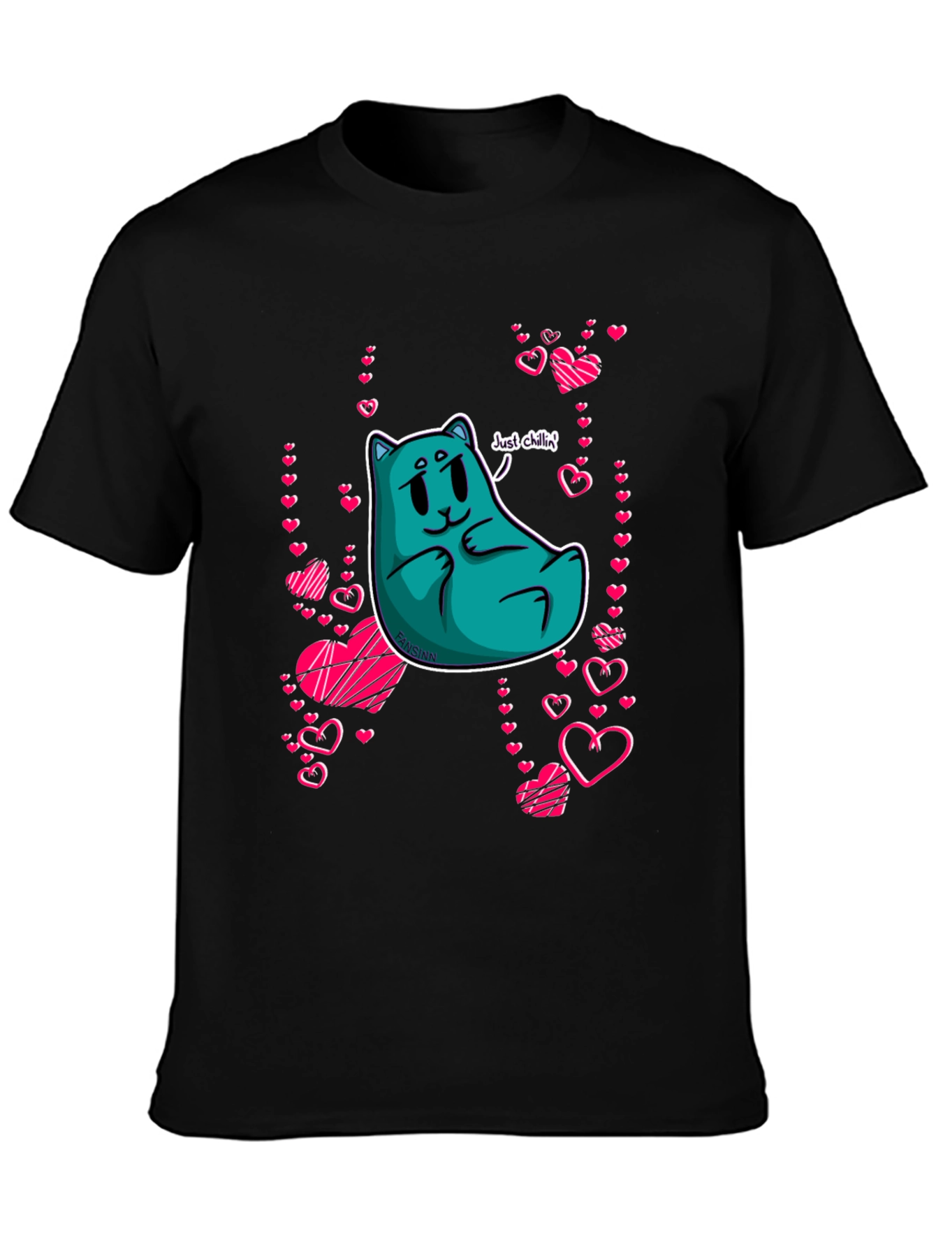 Chill Cat Valentines T-Shirt